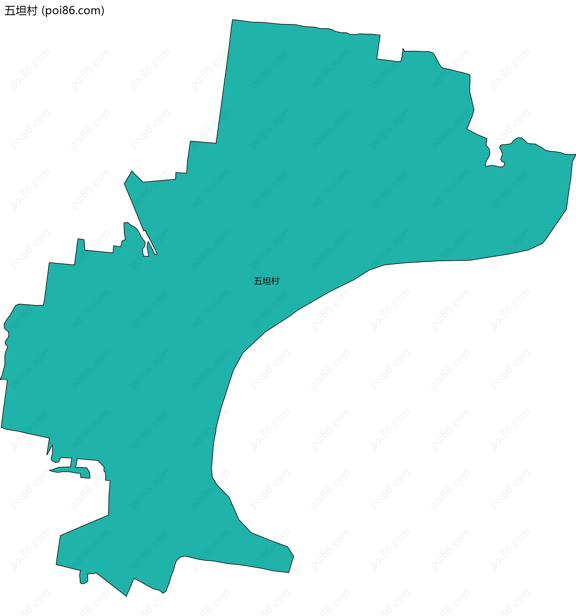 五坦村边界地图