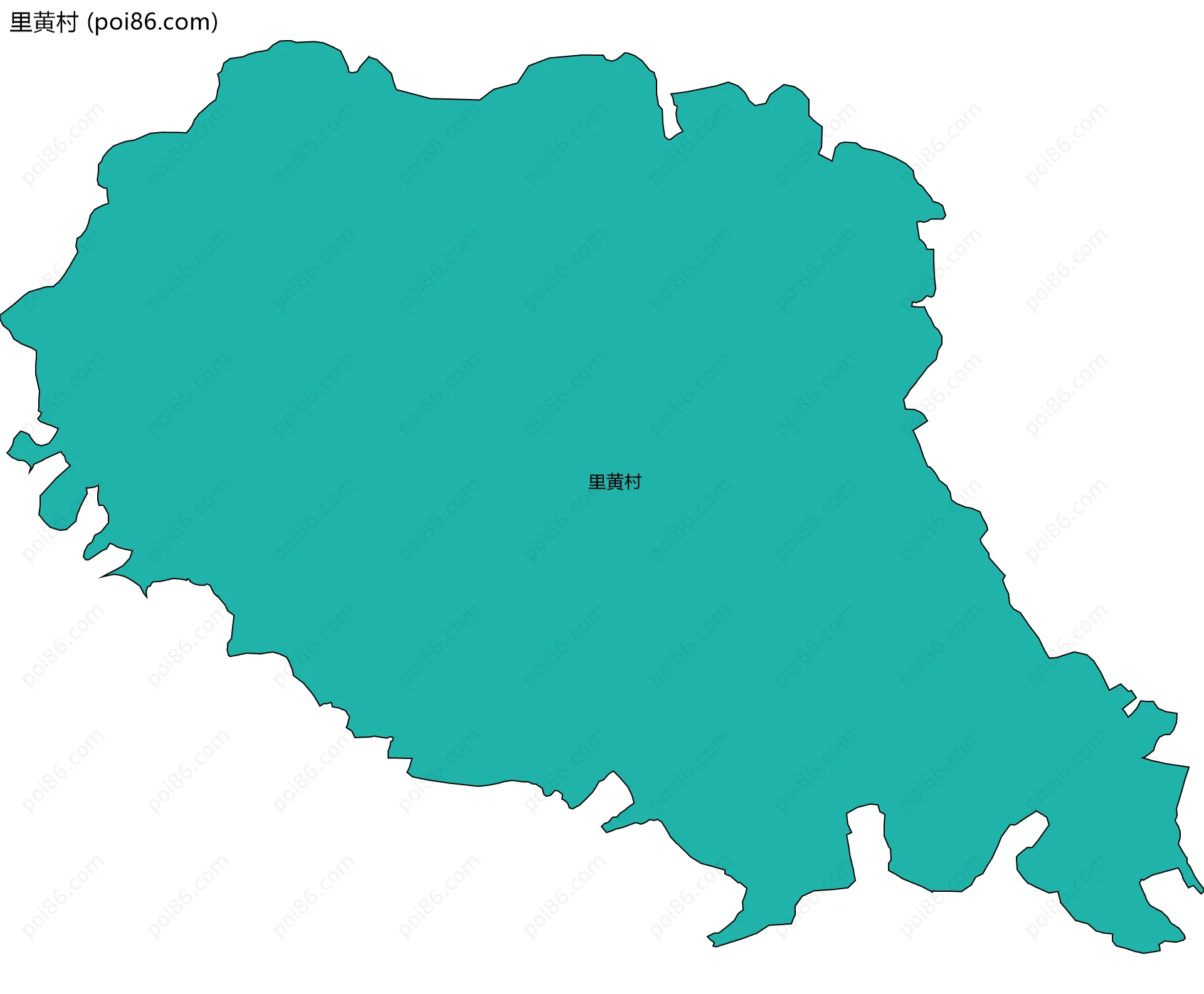 里黄村边界地图