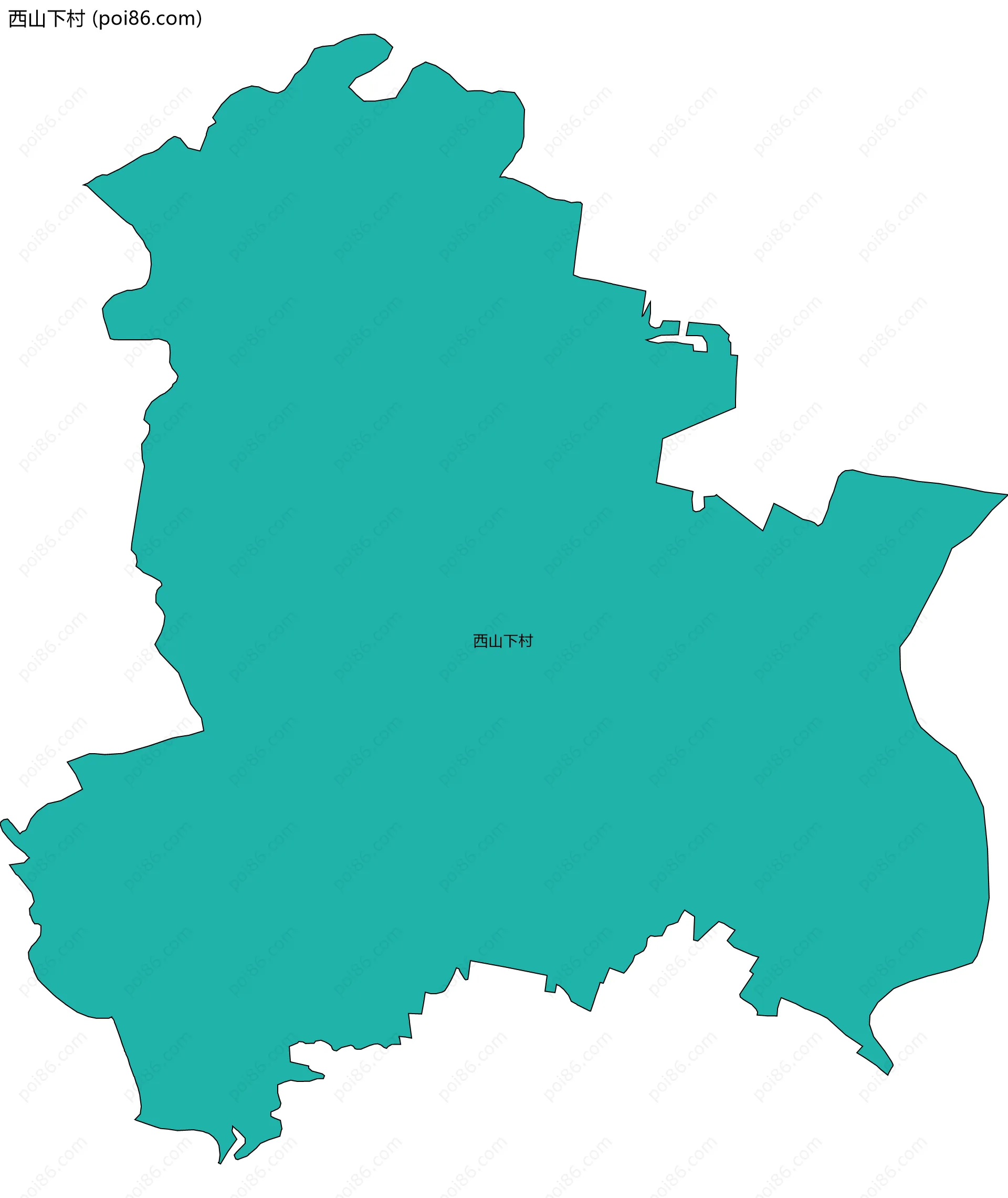 西山下村边界地图