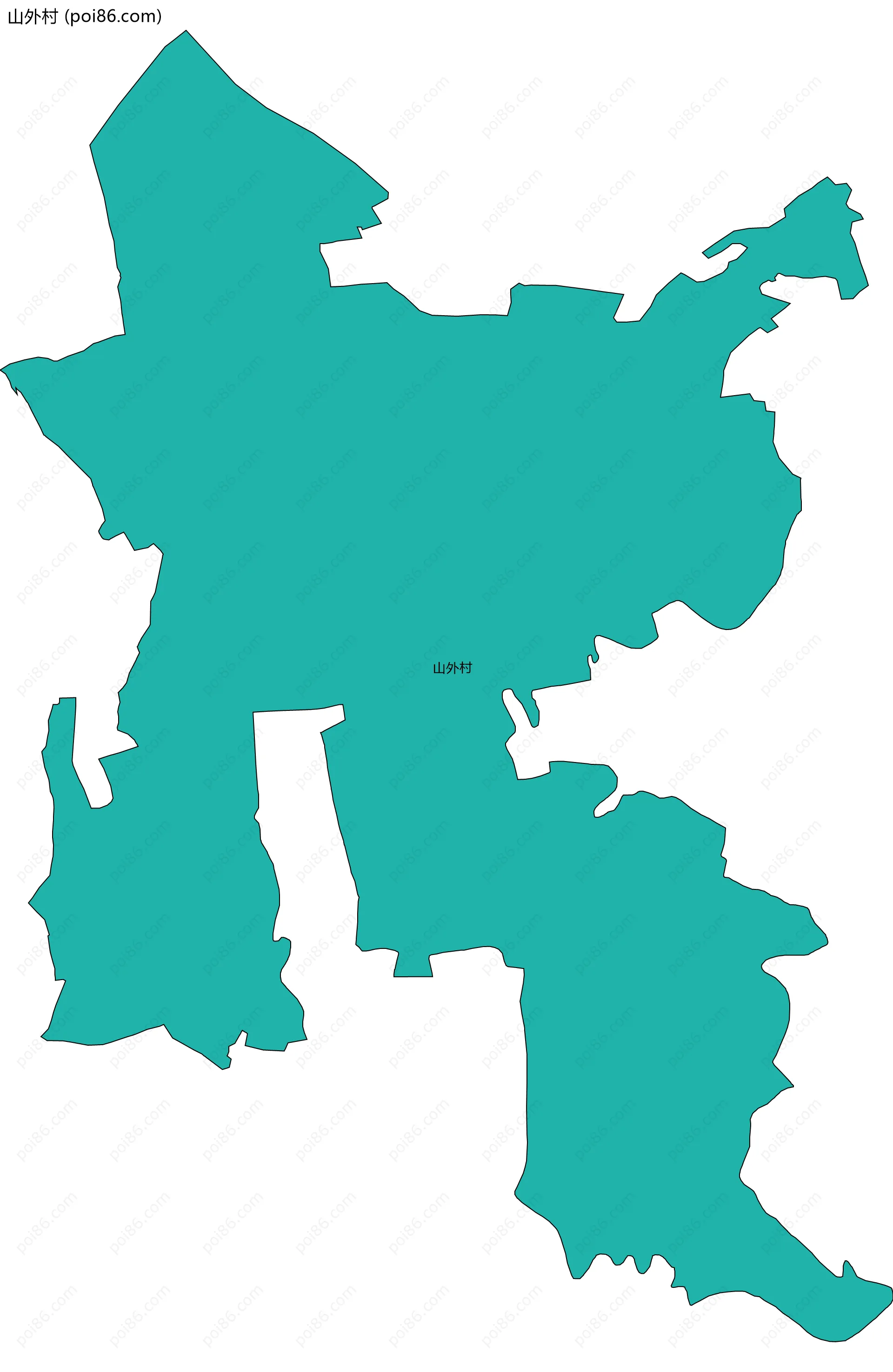 山外村边界地图