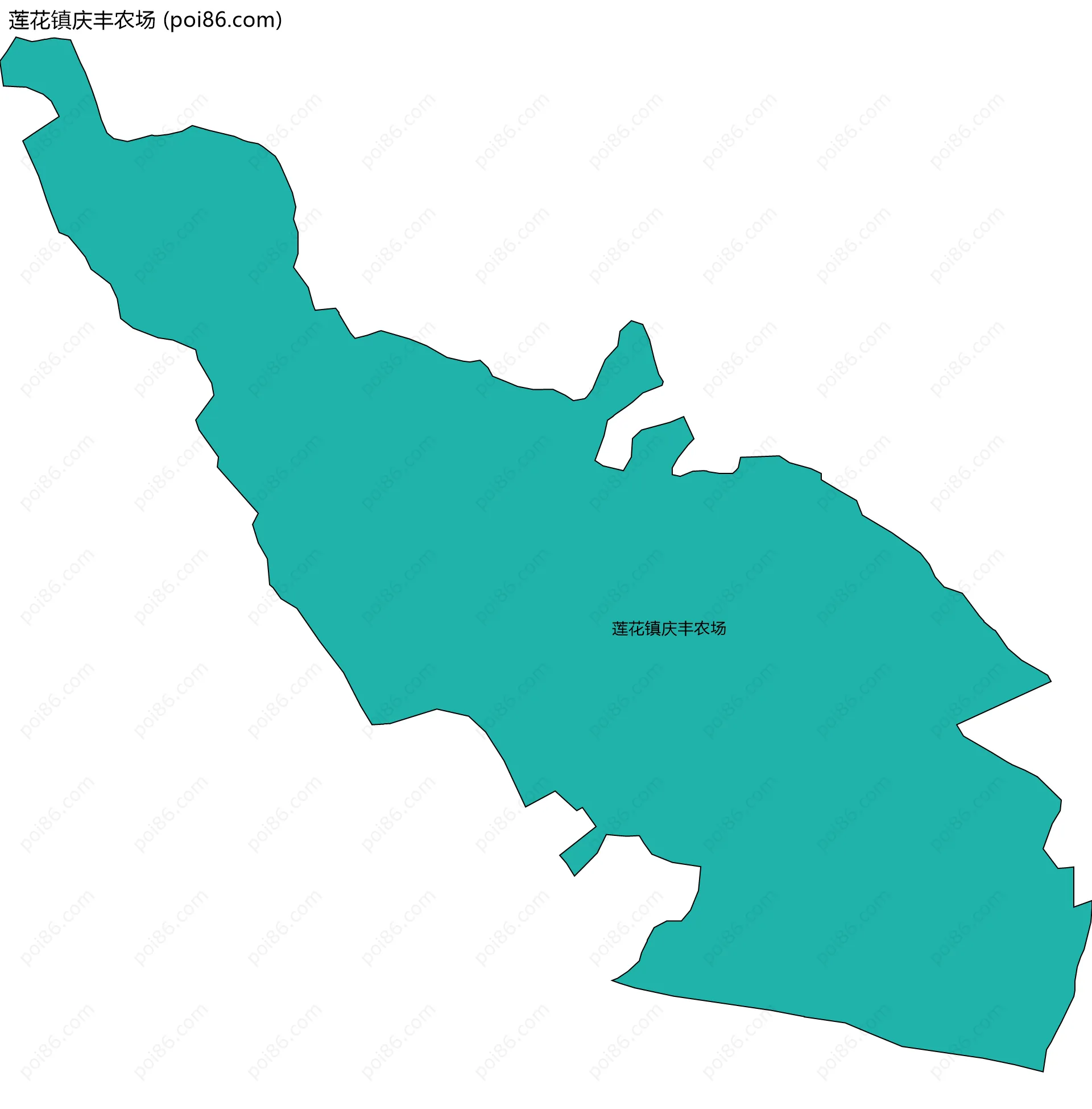 莲花镇庆丰农场边界地图