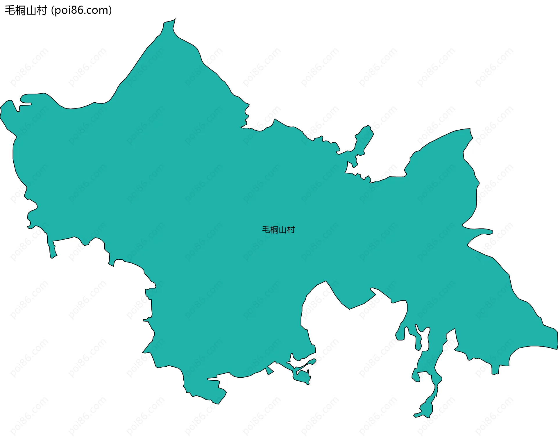 毛桐山村边界地图