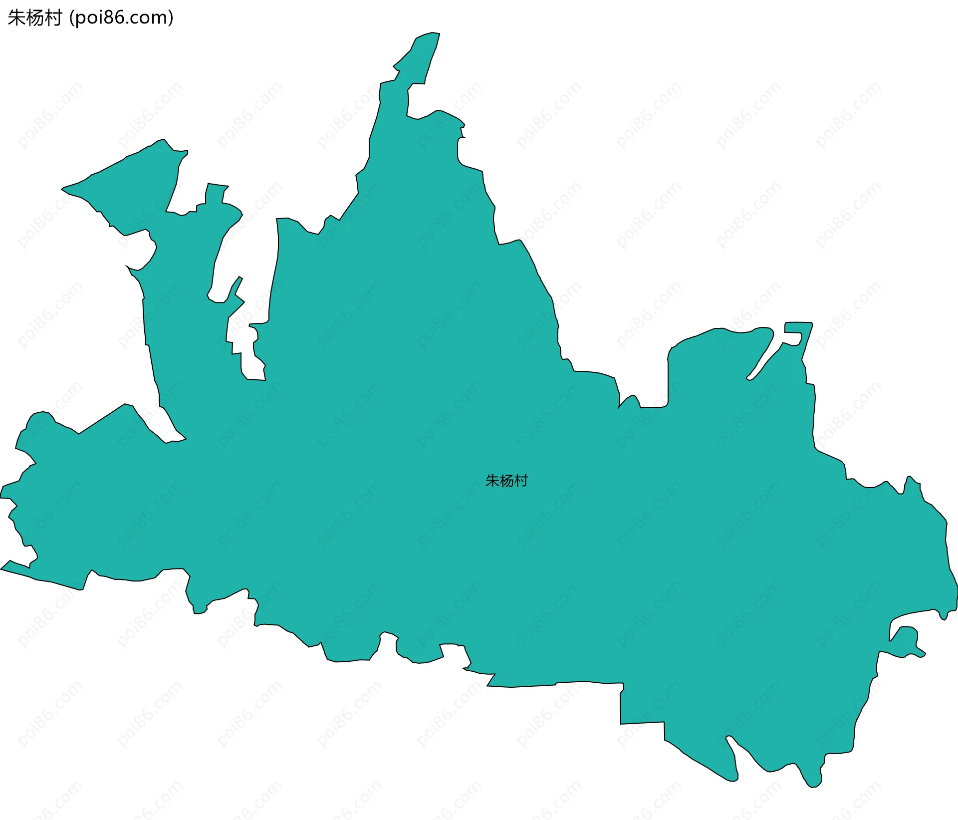 朱杨村边界地图
