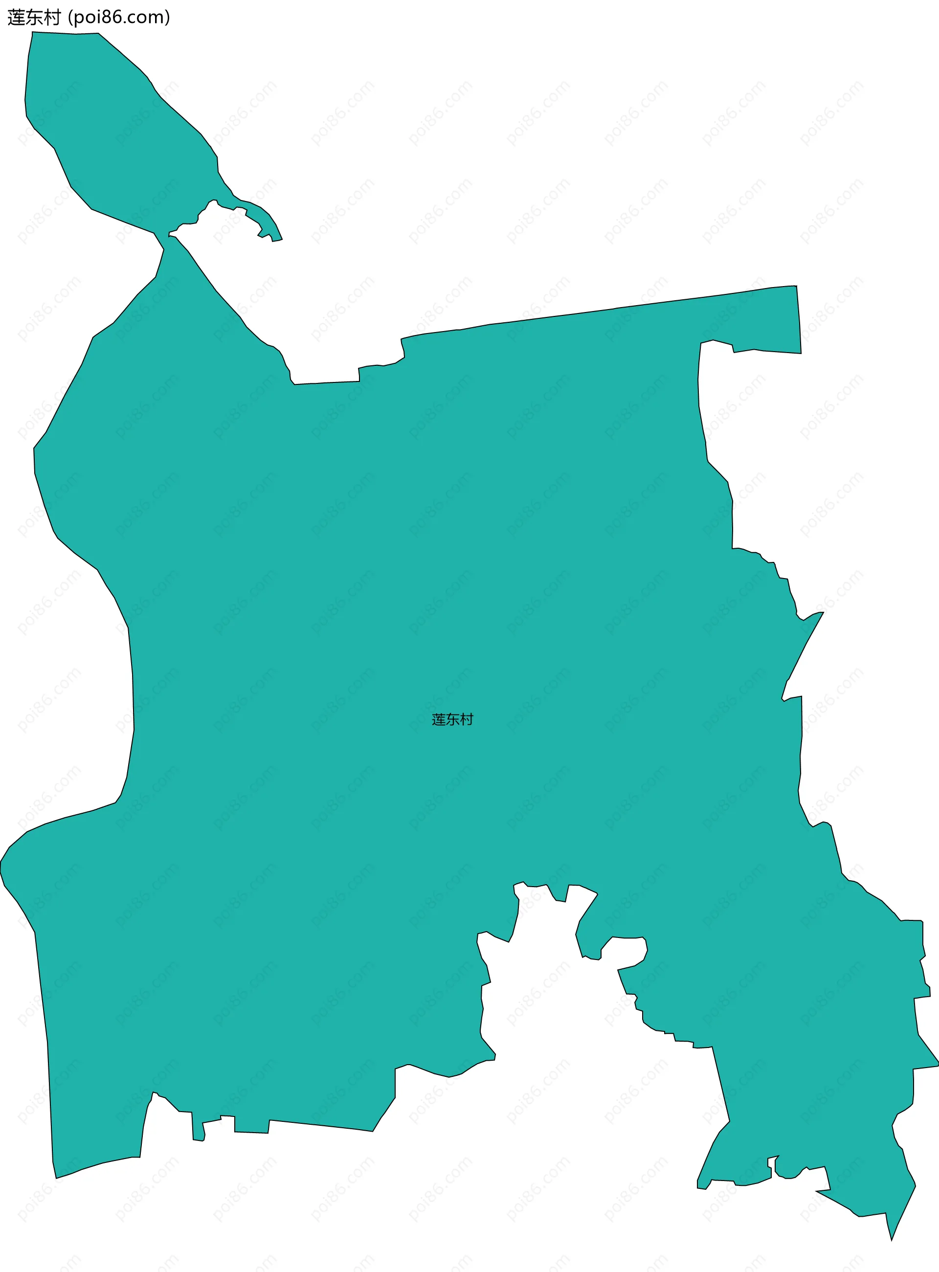莲东村边界地图