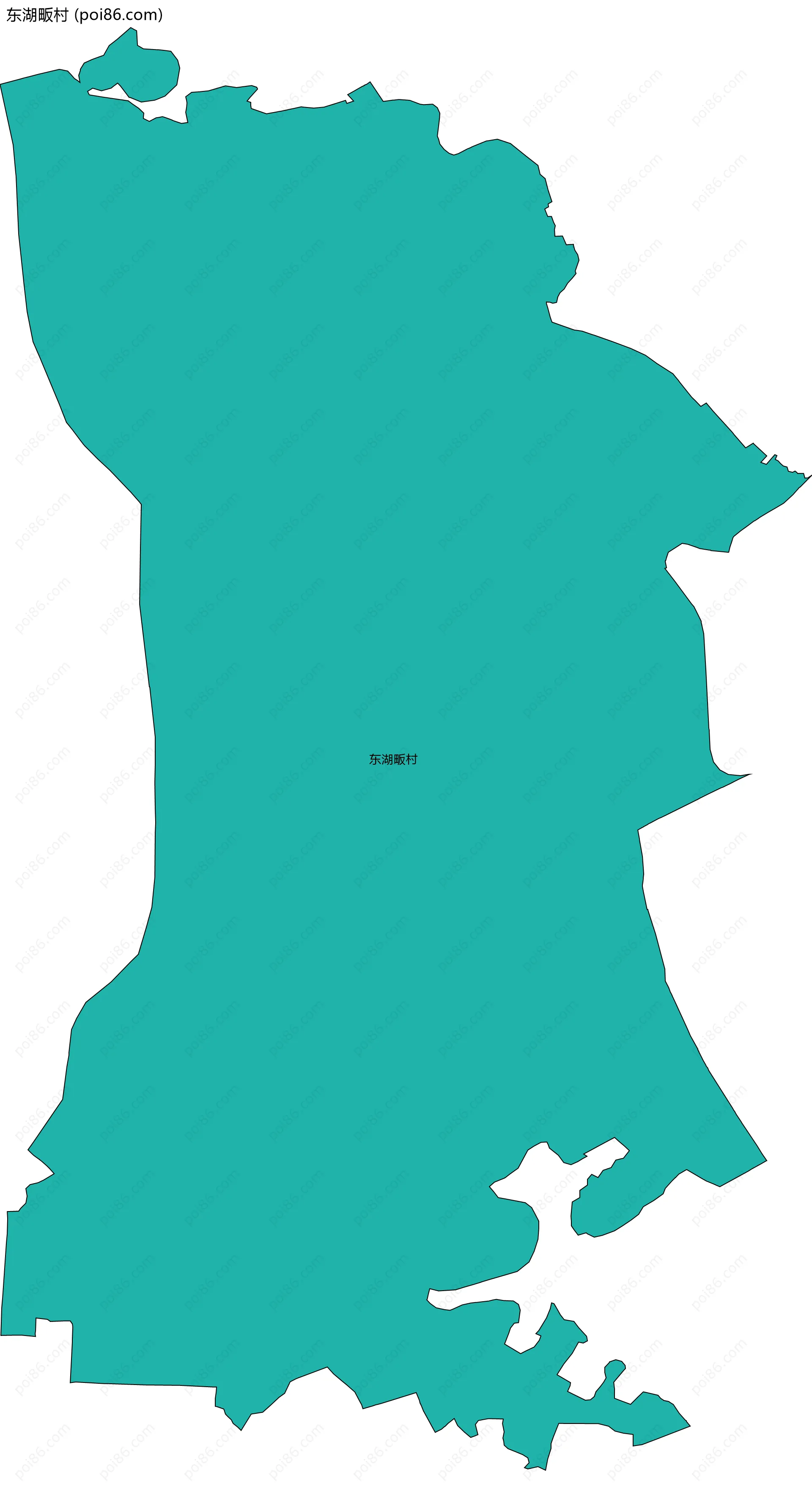 东湖畈村边界地图
