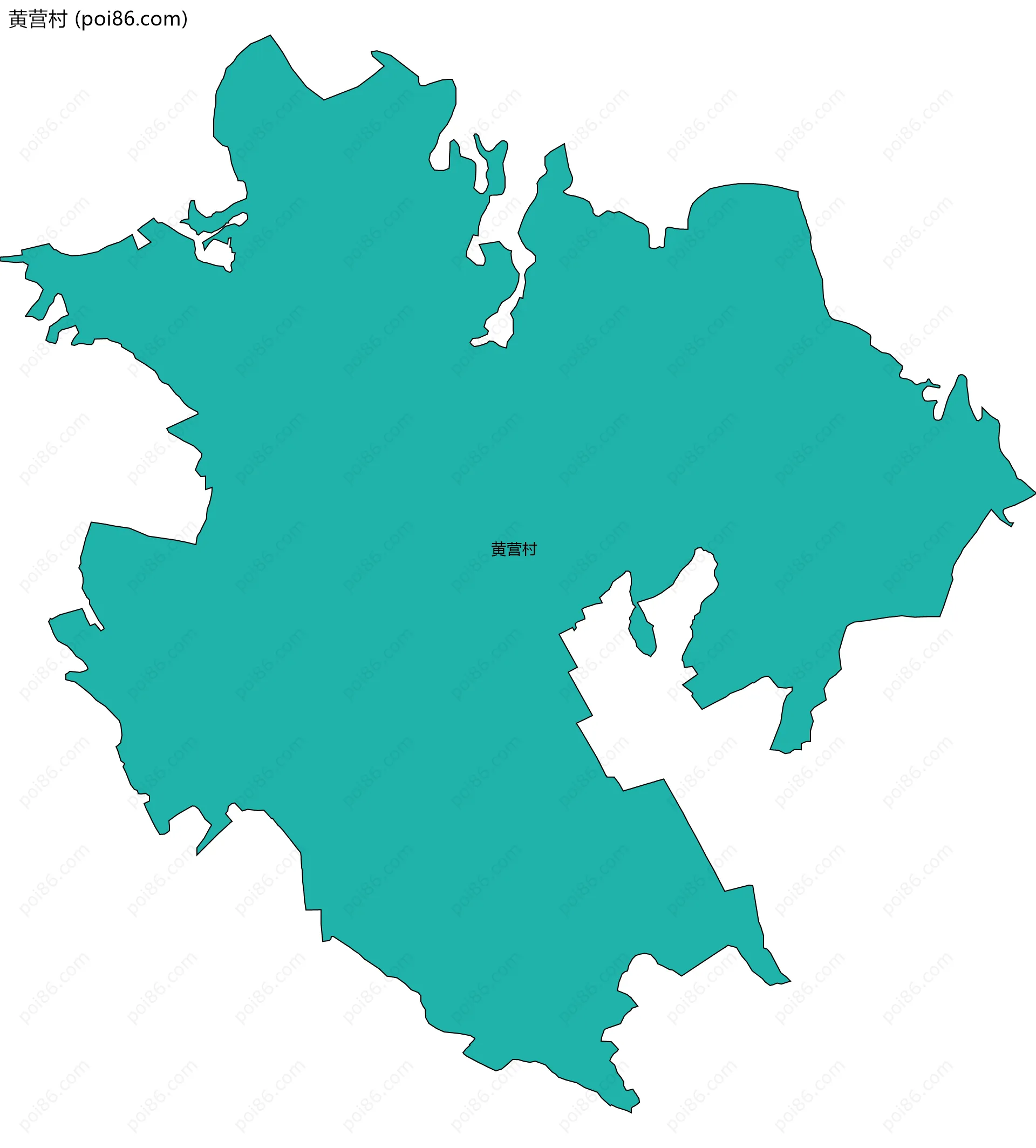 黄营村边界地图