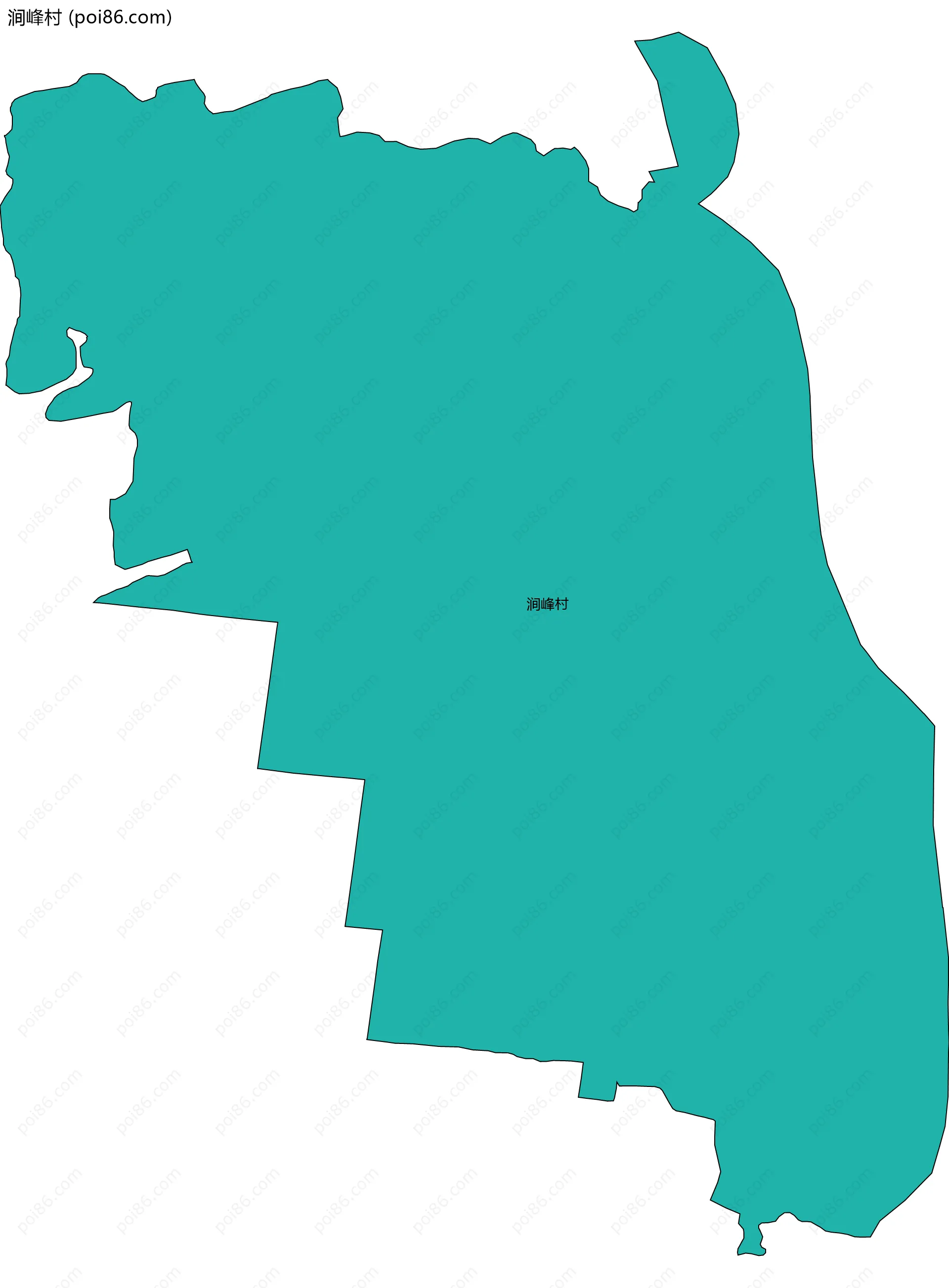 涧峰村边界地图