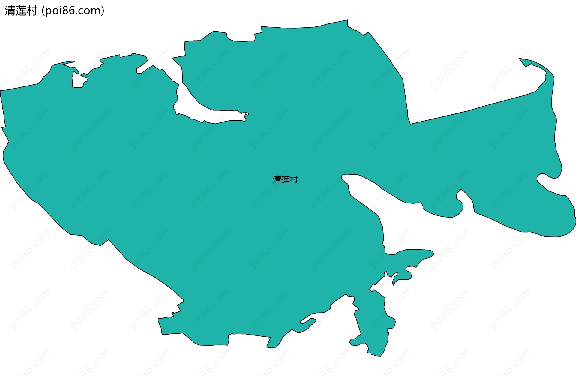 清莲村边界地图