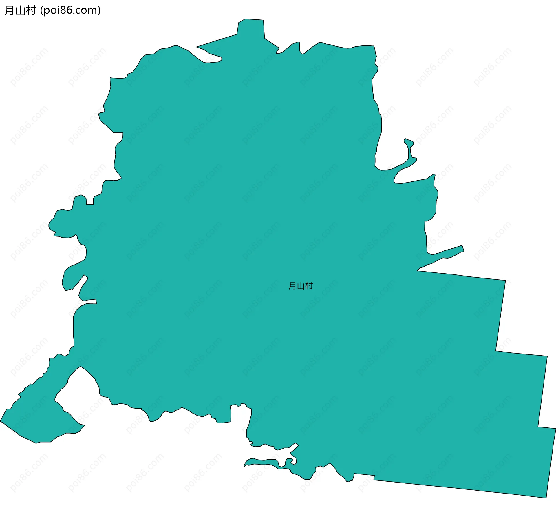 月山村边界地图