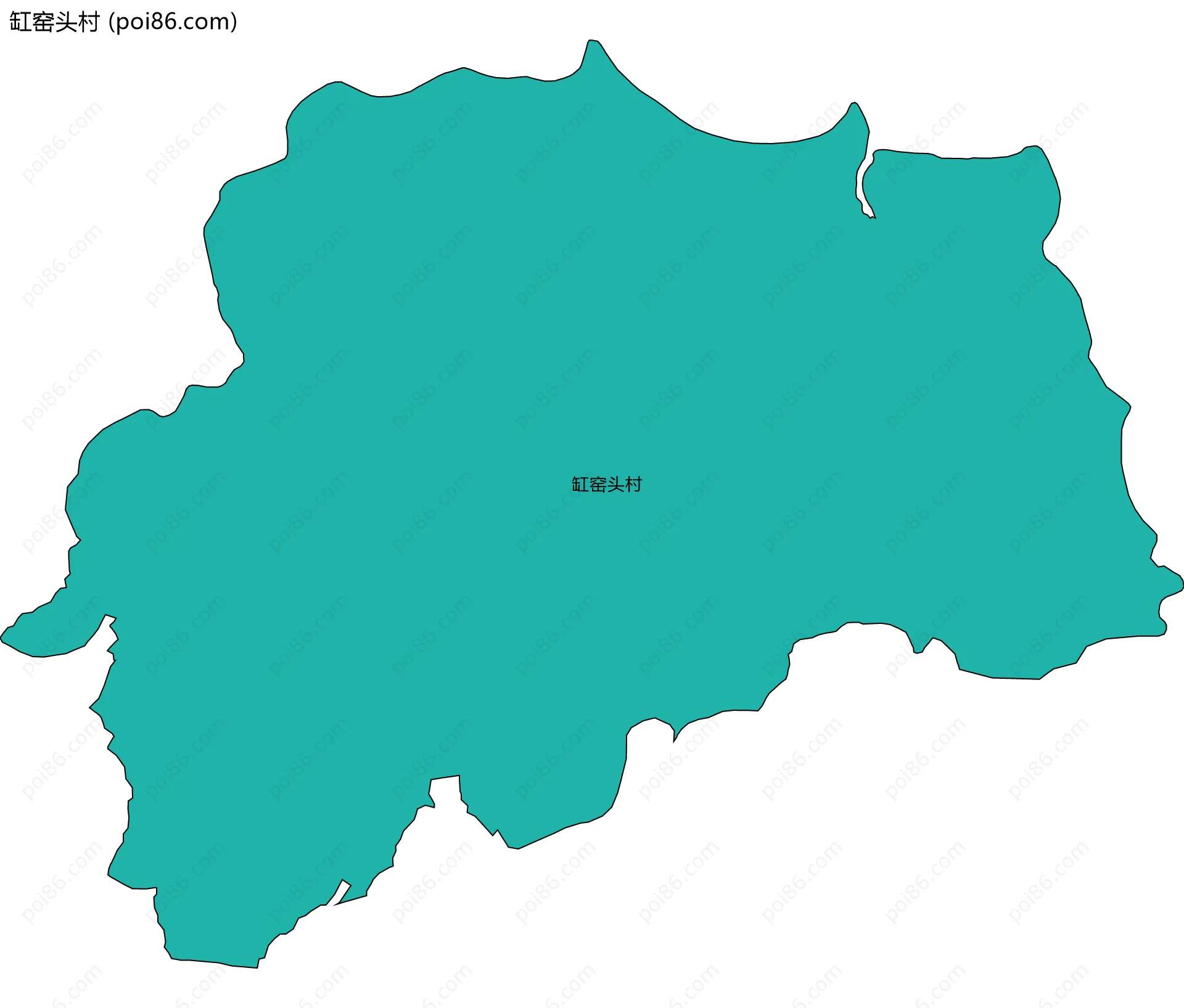 缸窑头村边界地图