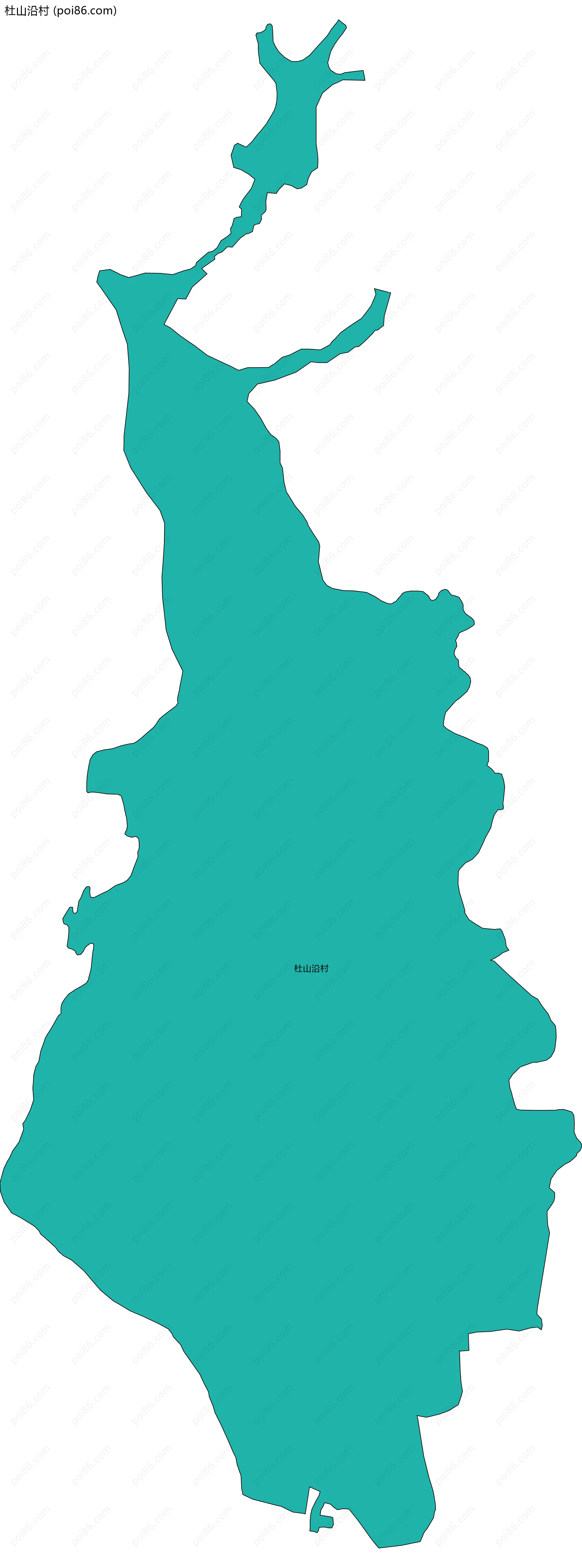 杜山沿村边界地图