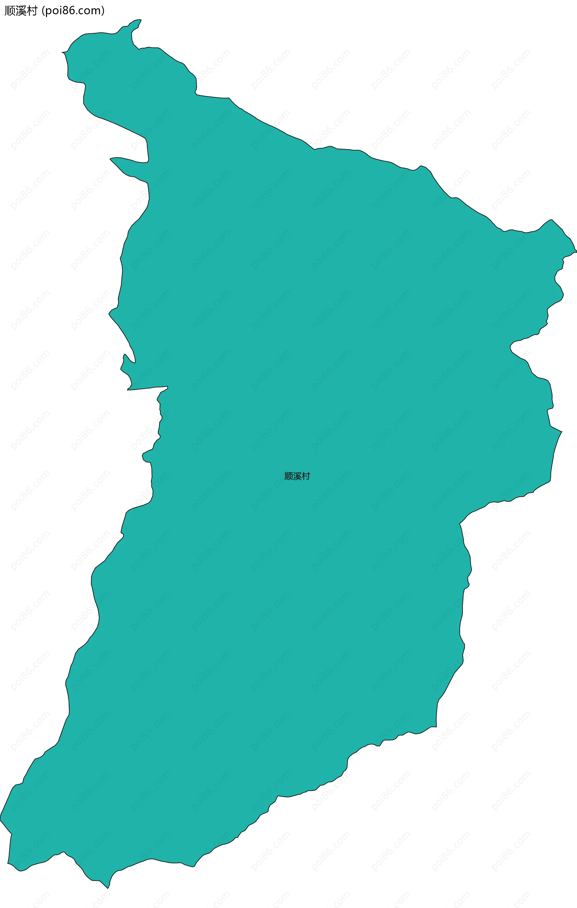 顺溪村边界地图
