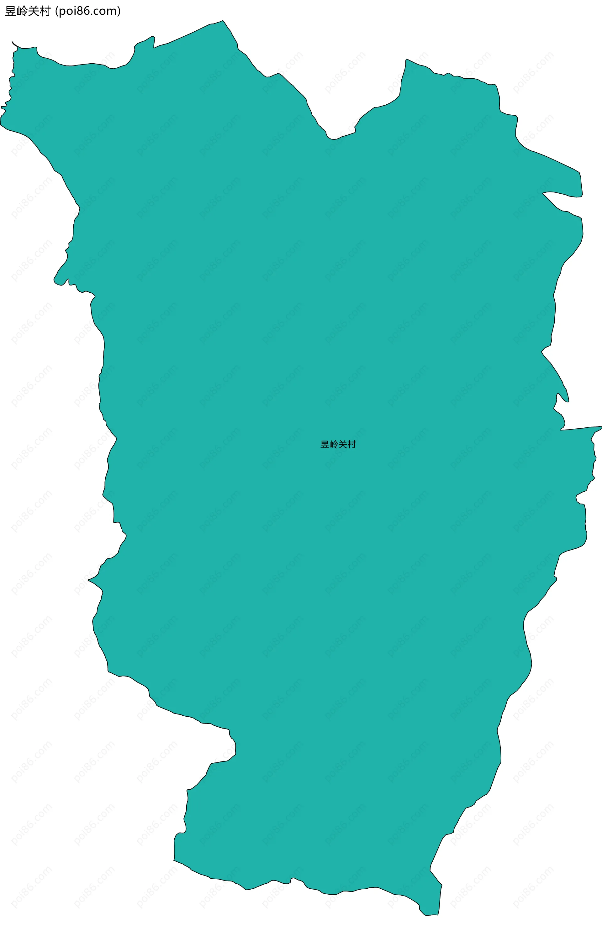 昱岭关村边界地图