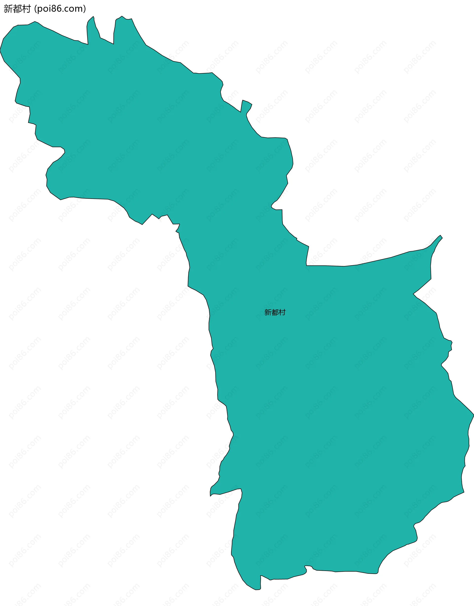 新都村边界地图