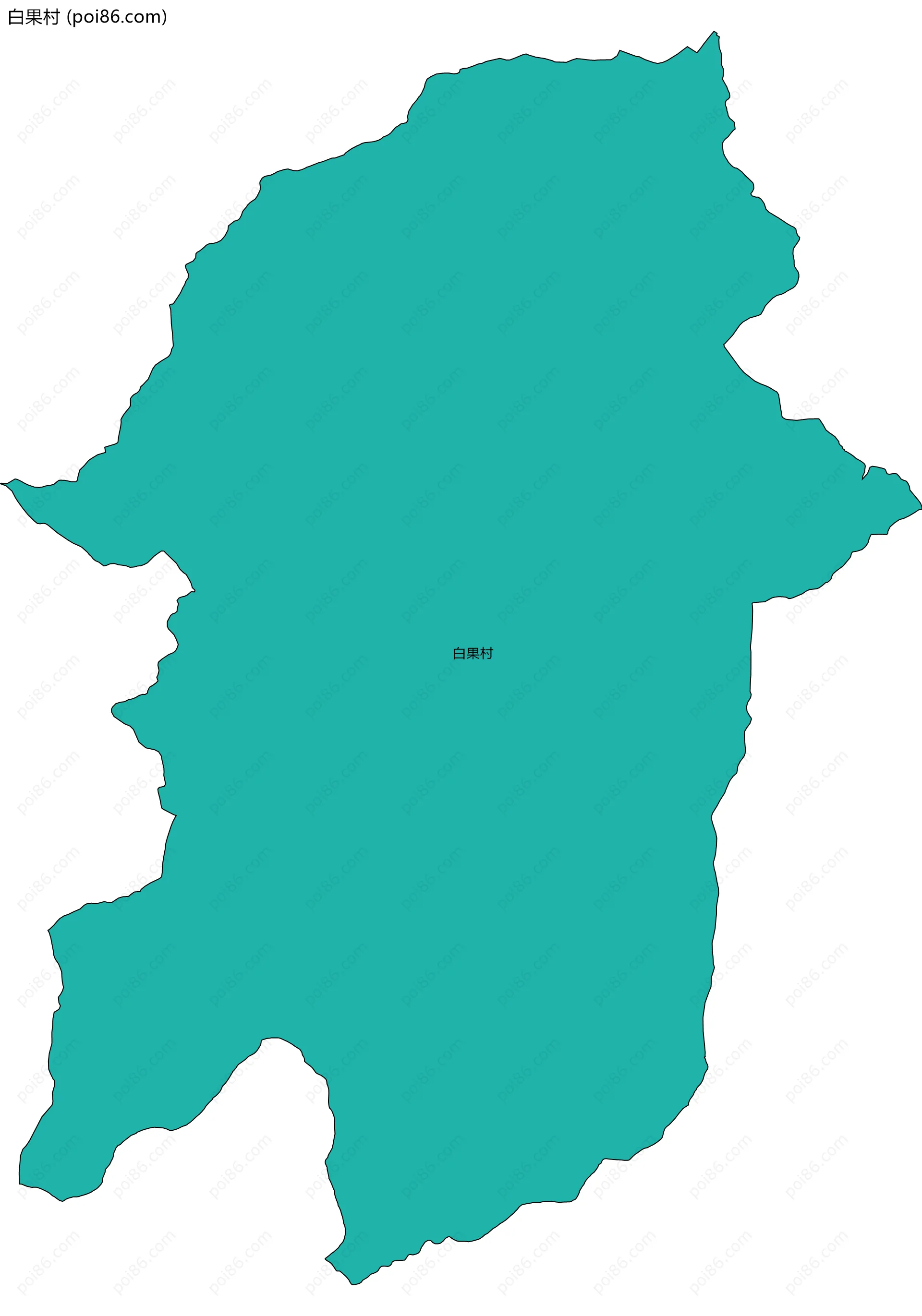 白果村边界地图