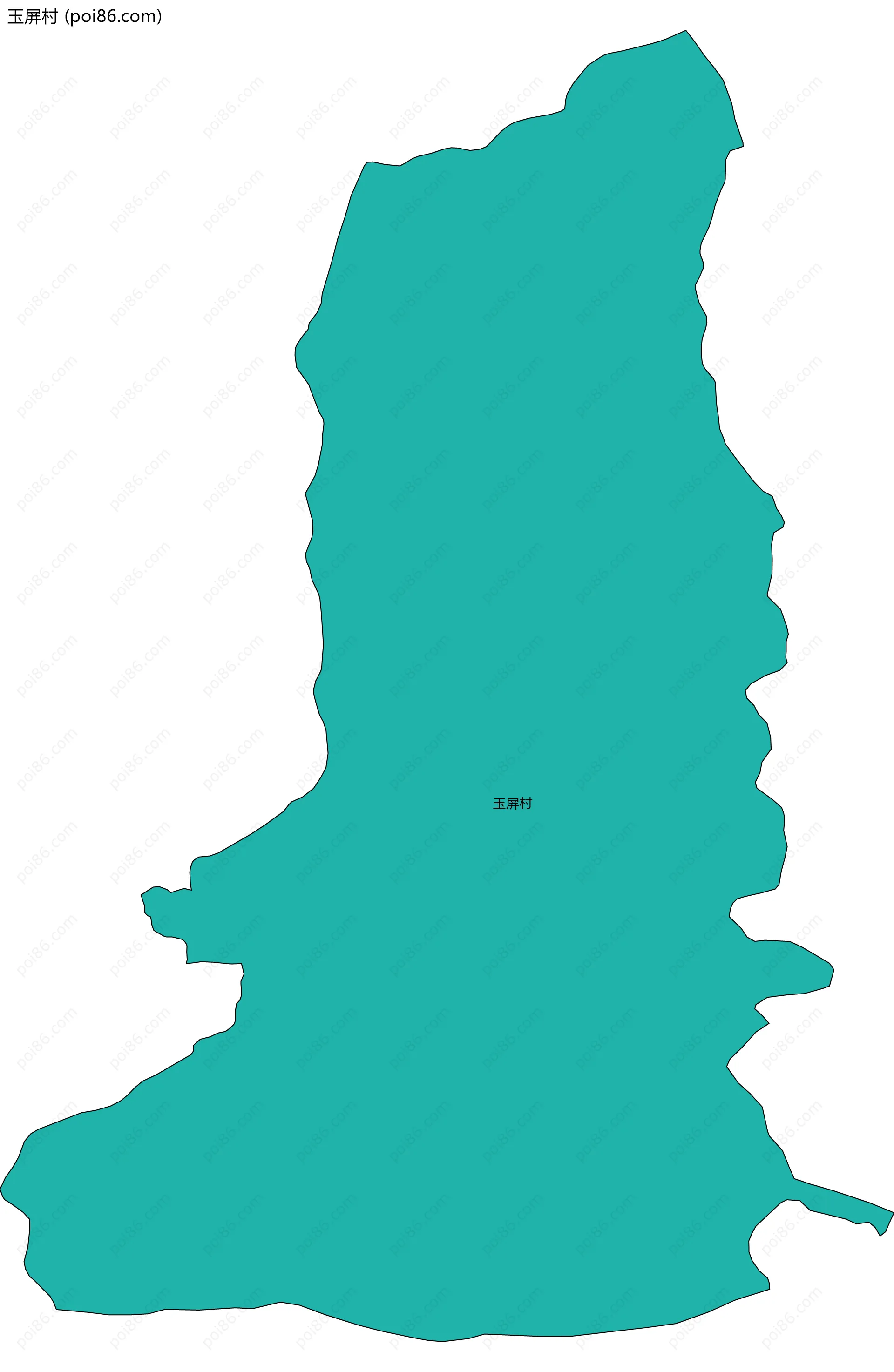玉屏村边界地图