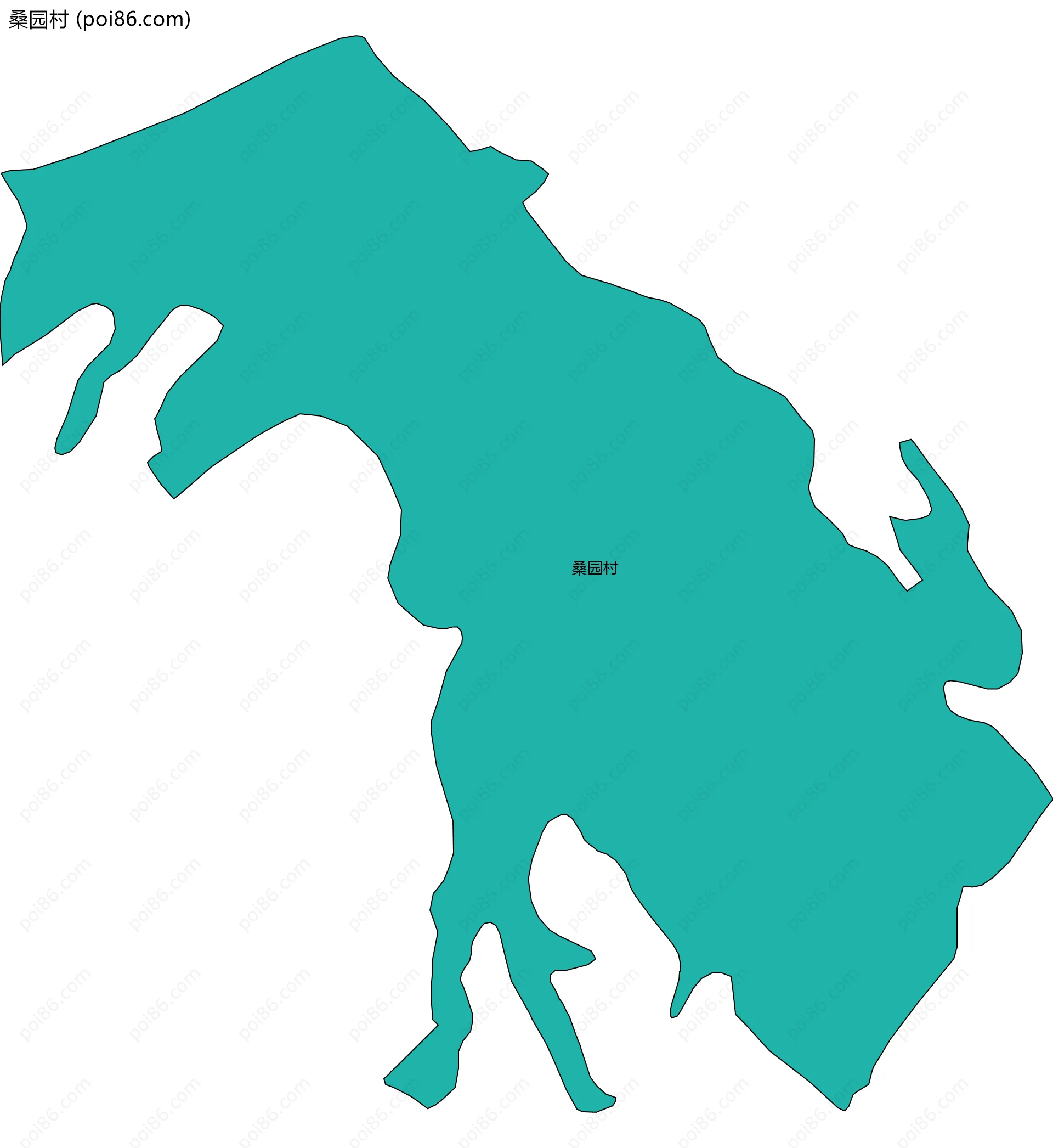 桑园村边界地图