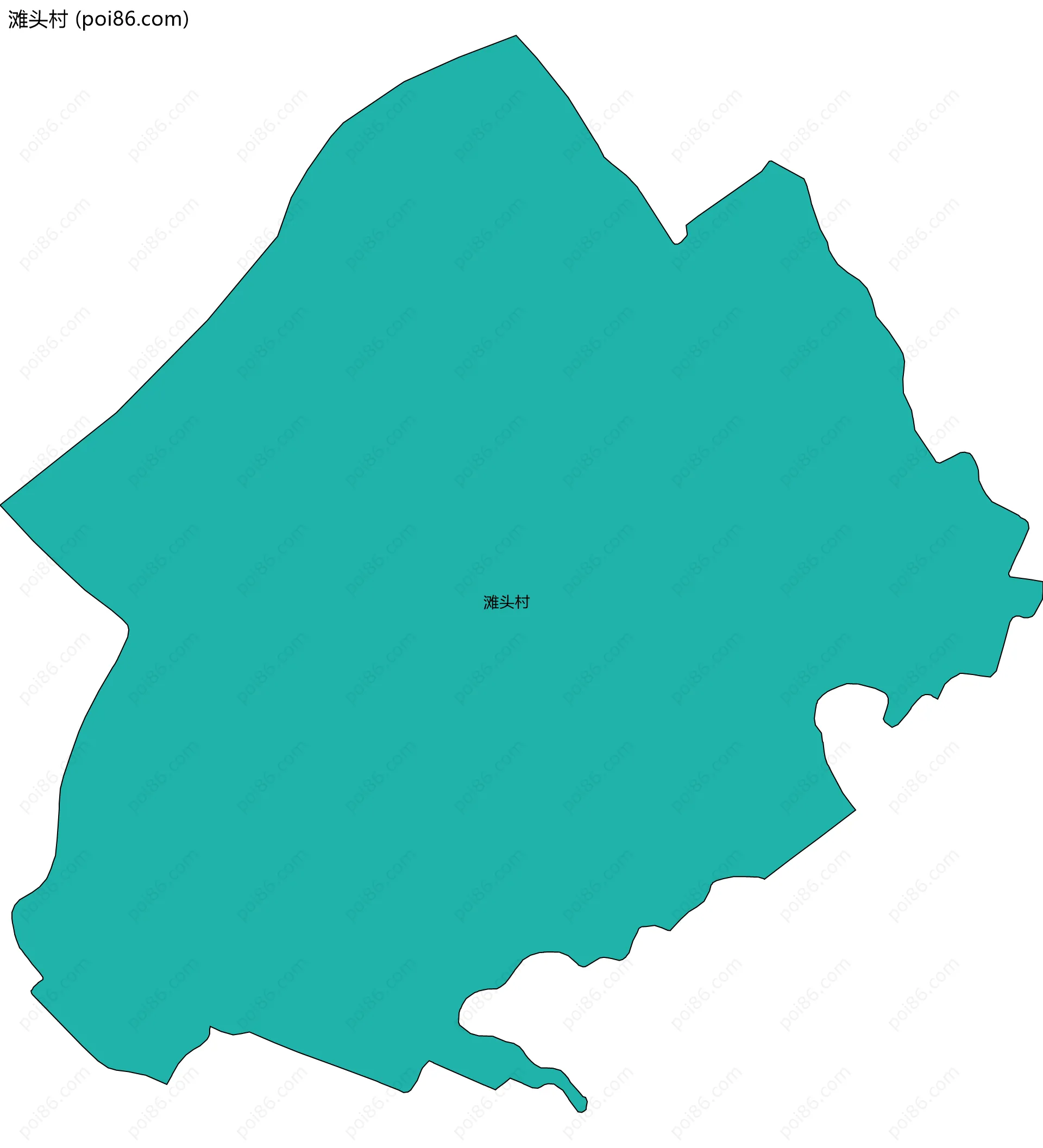 滩头村边界地图