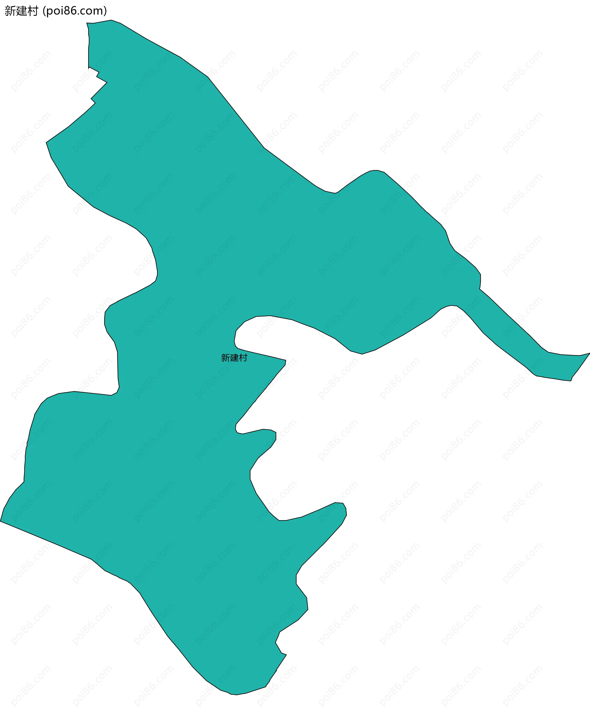 新建村边界地图