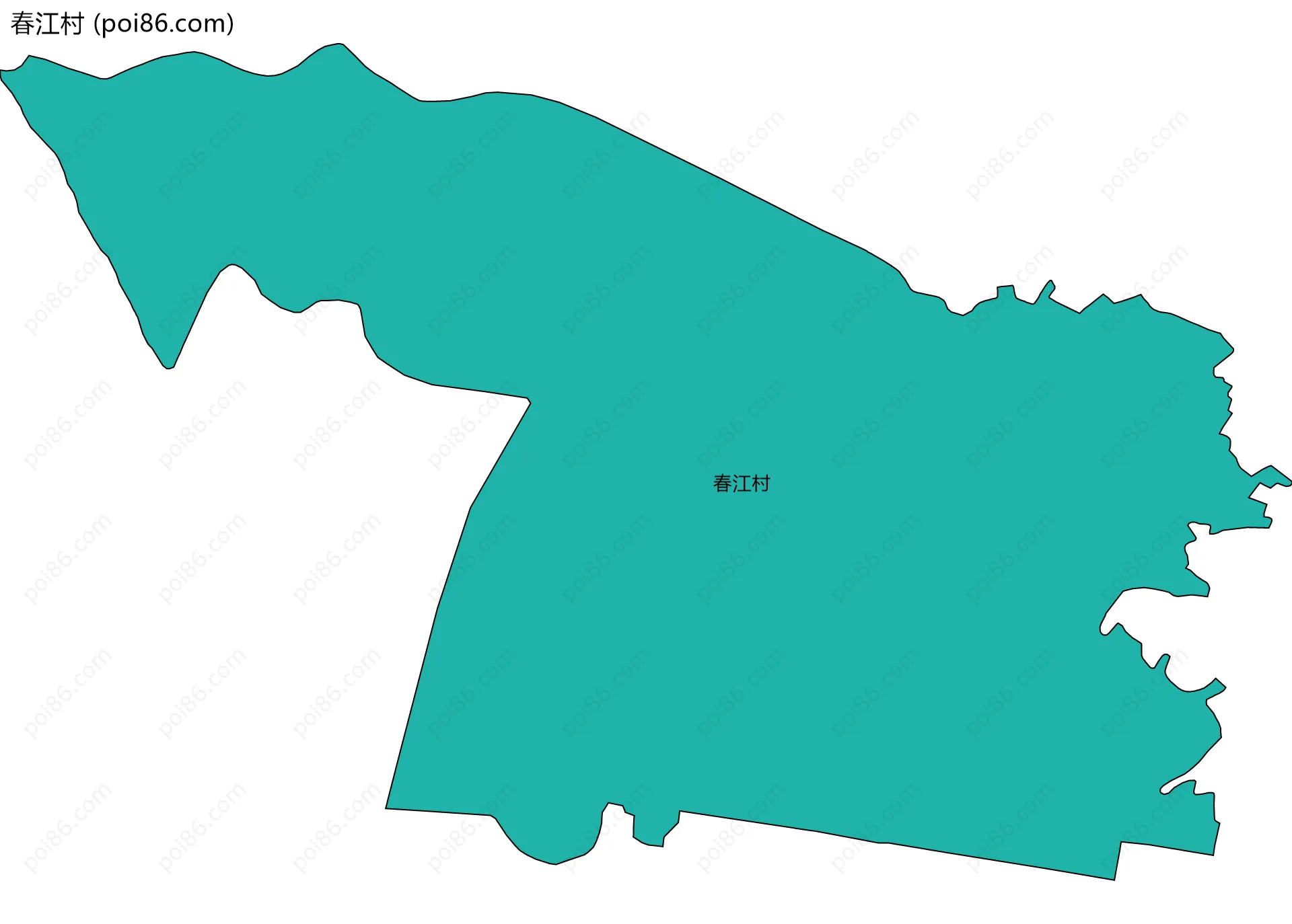 春江村边界地图