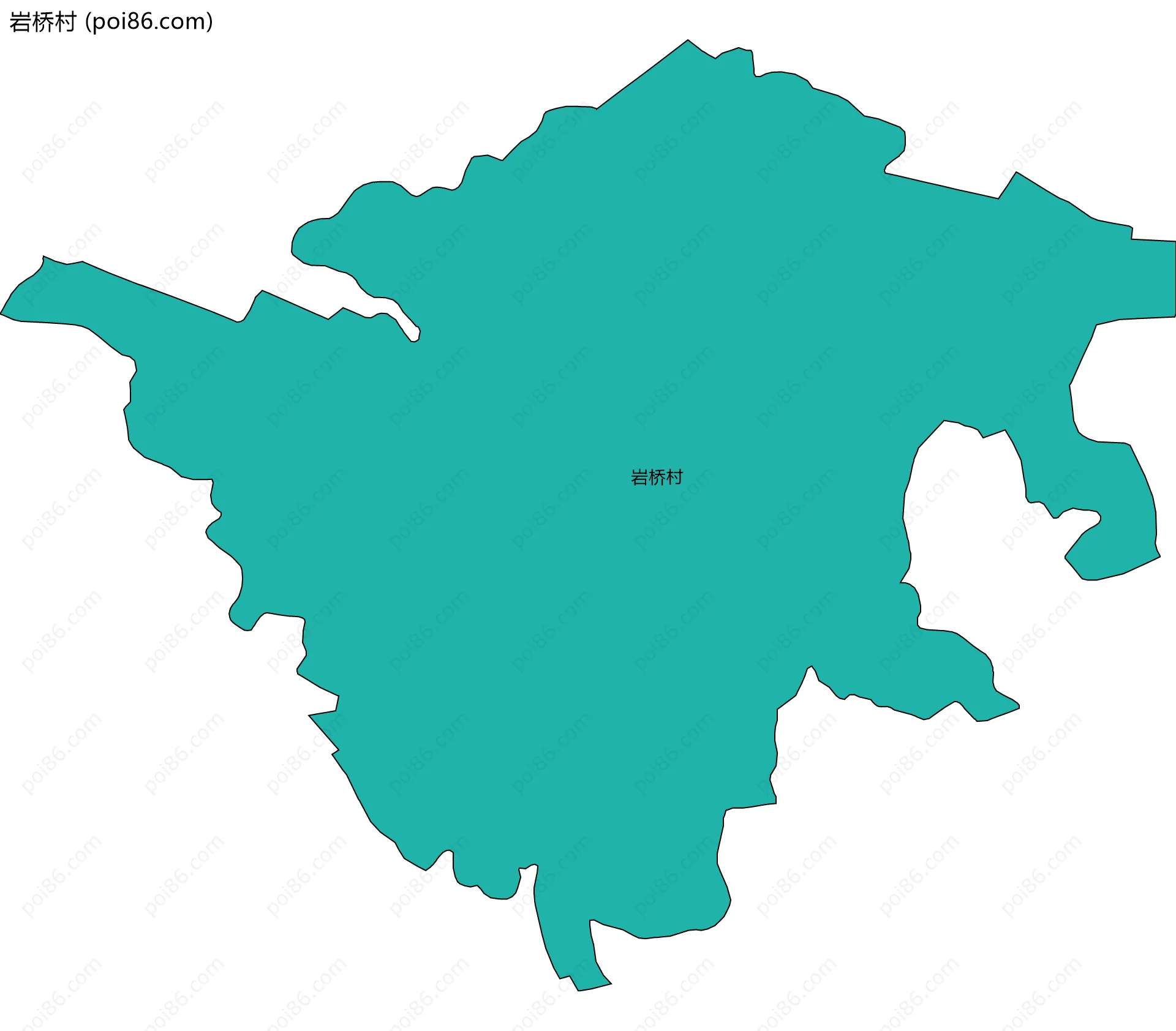 岩桥村边界地图