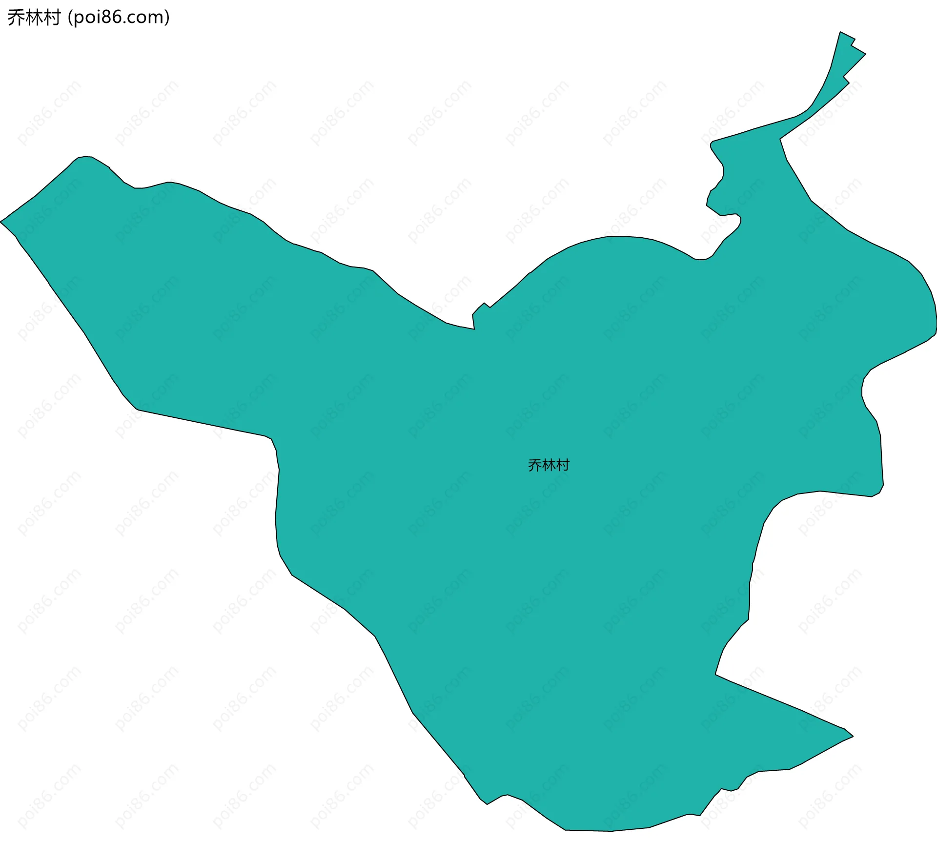 乔林村边界地图