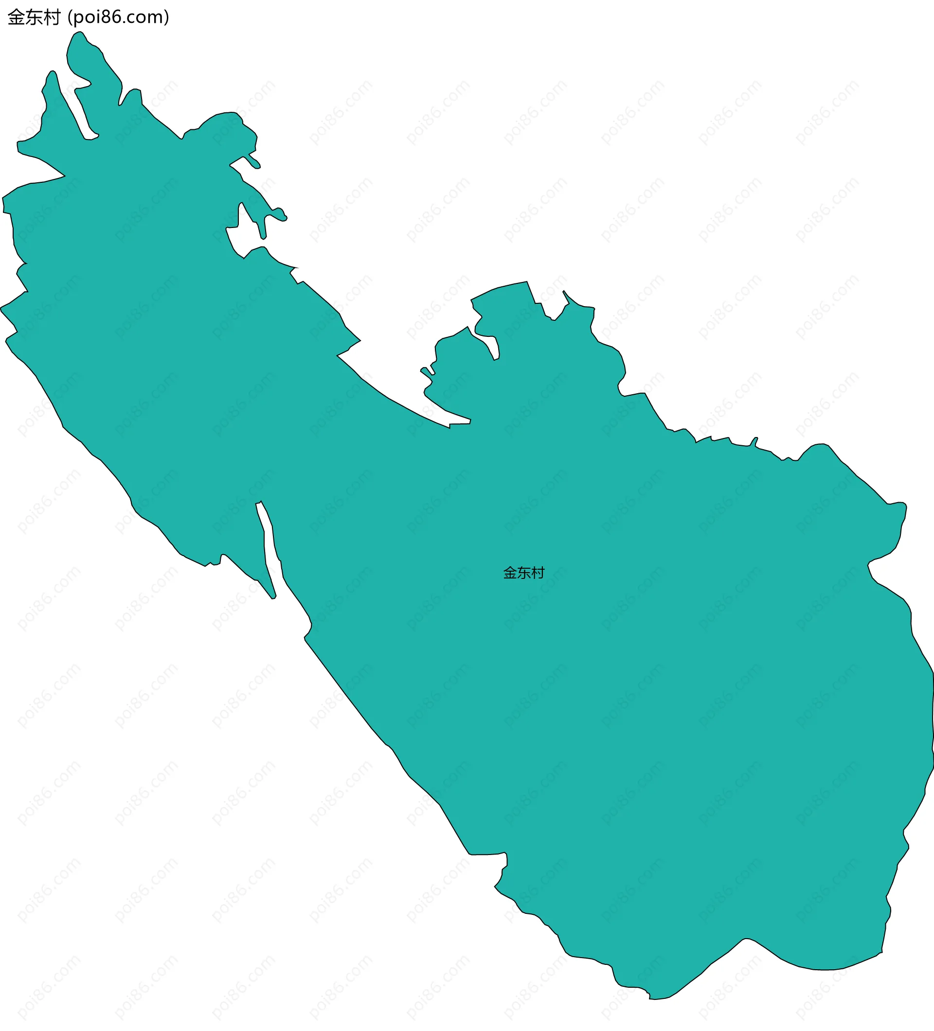 金东村边界地图