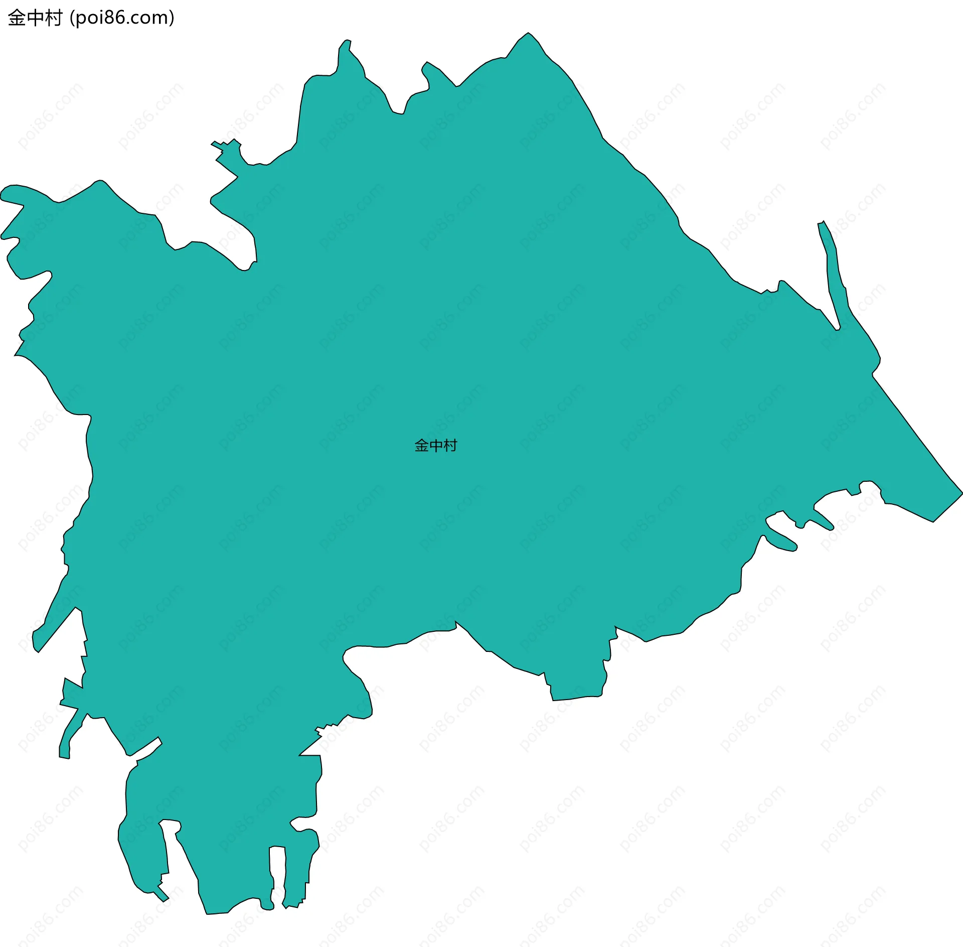 金中村边界地图
