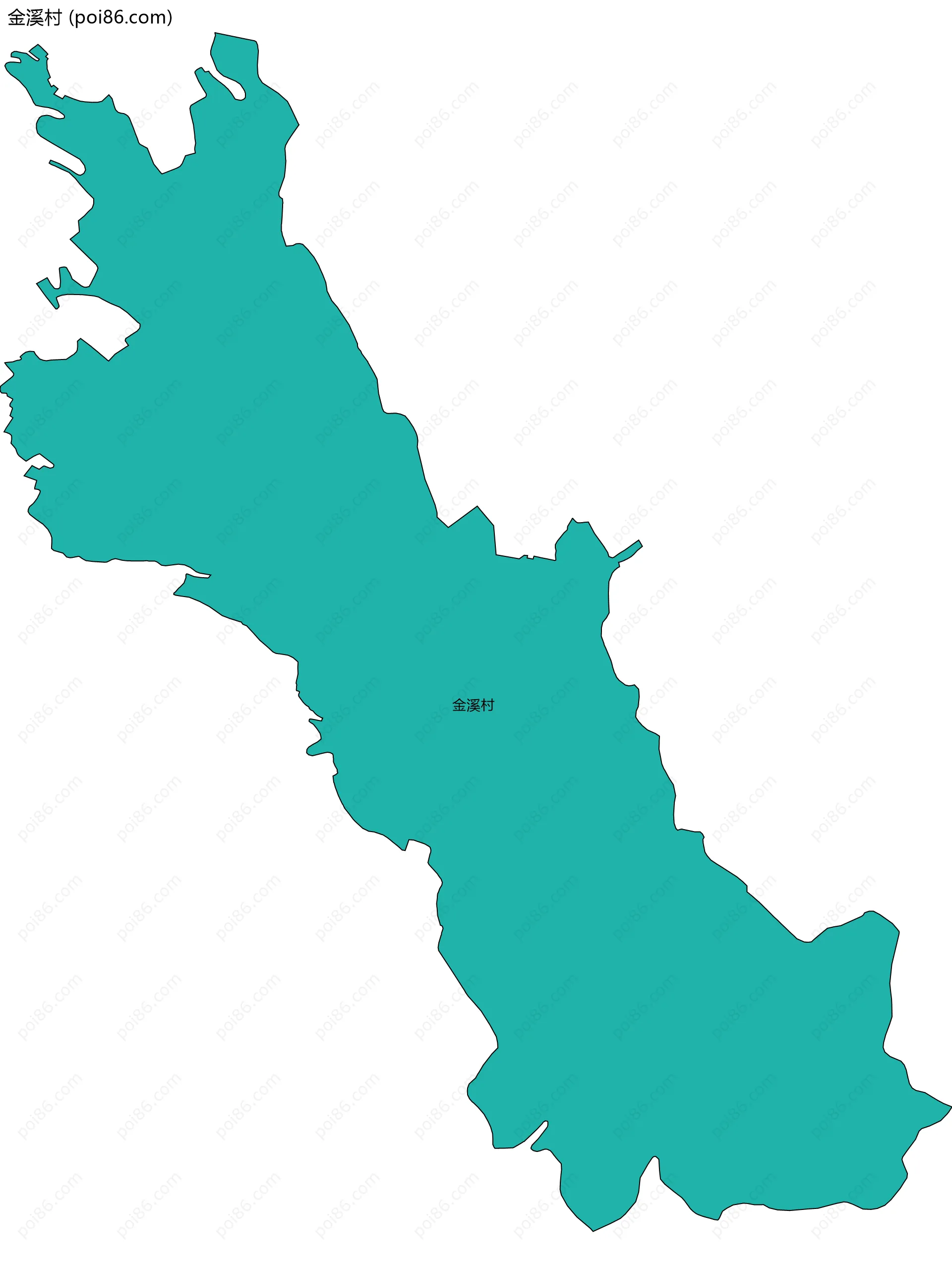 金溪村边界地图