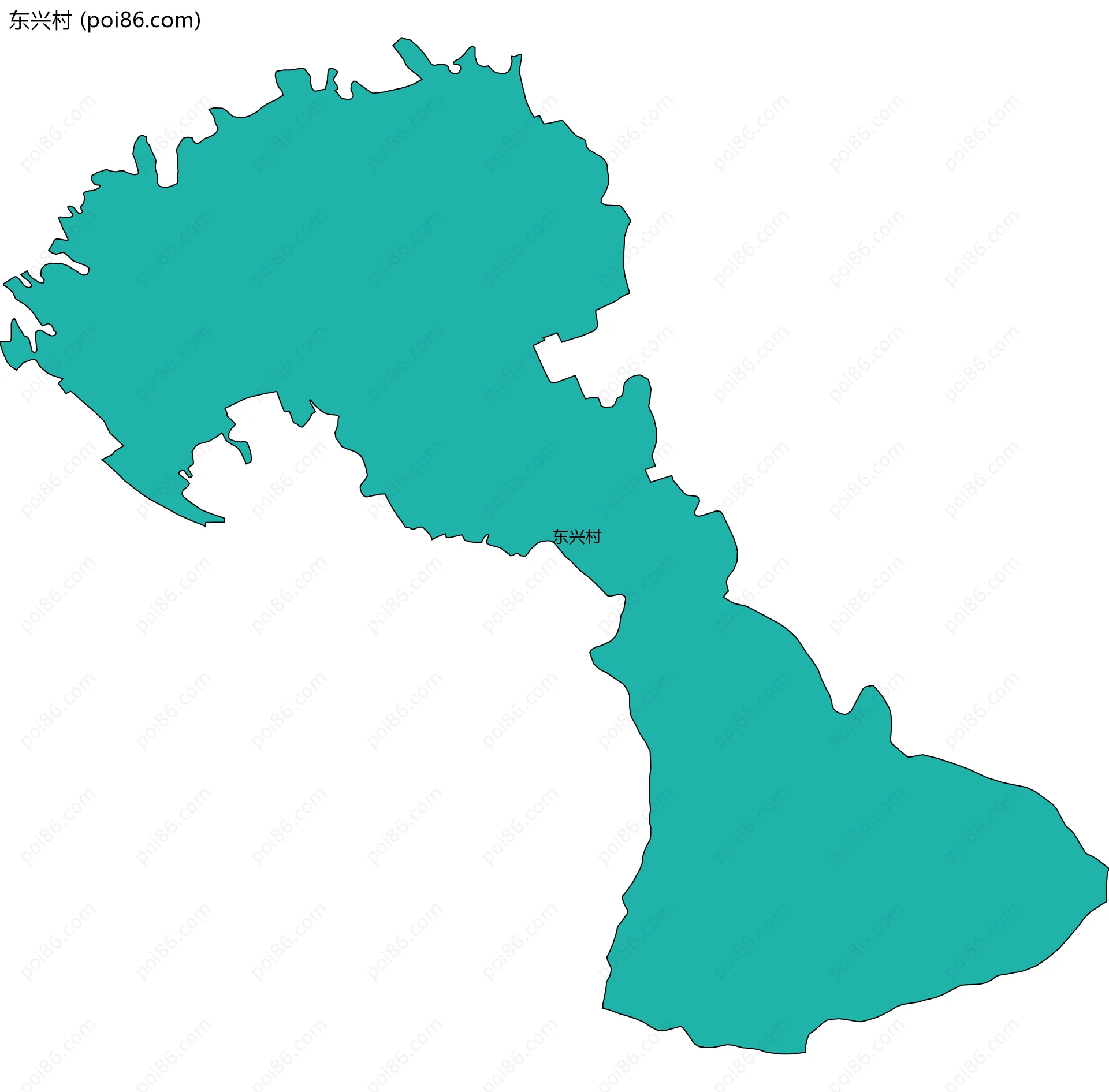 东兴村边界地图