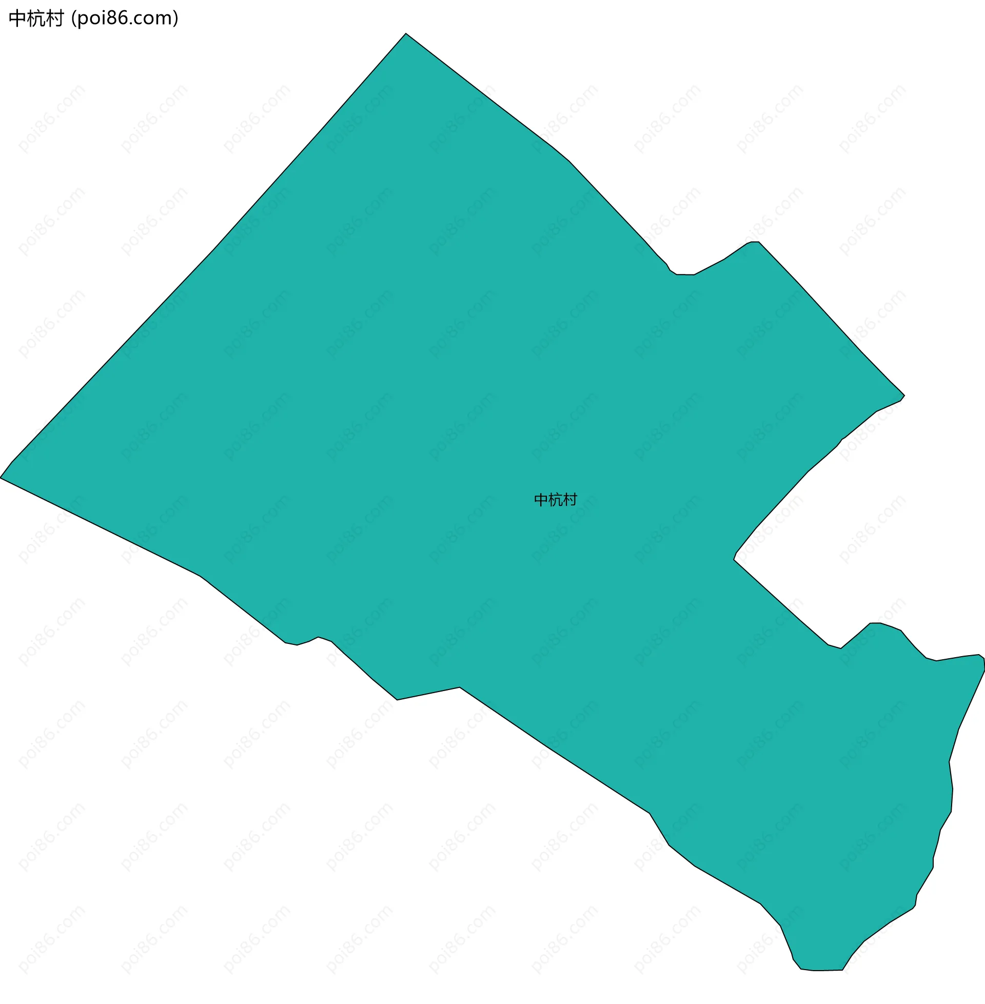 中杭村边界地图