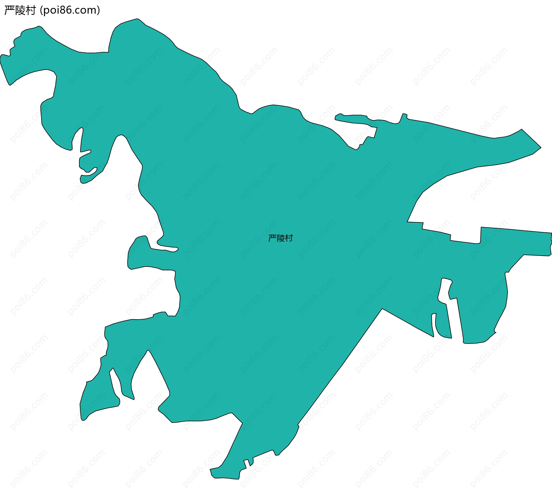 严陵村边界地图
