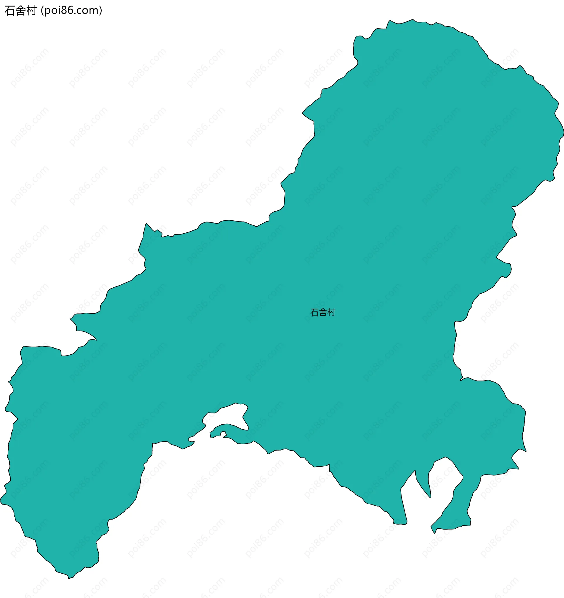 石舍村边界地图