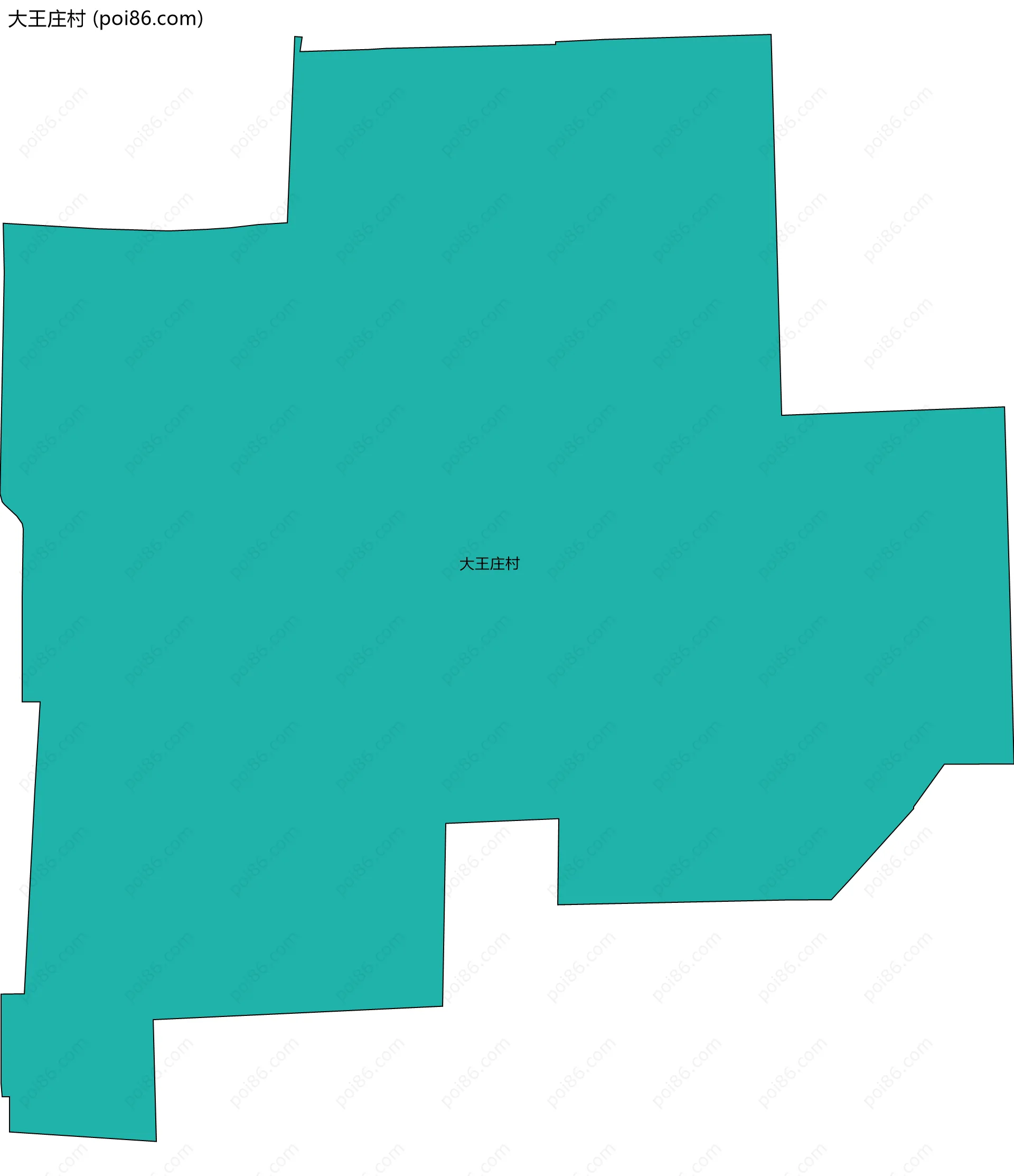 大王庄村边界地图