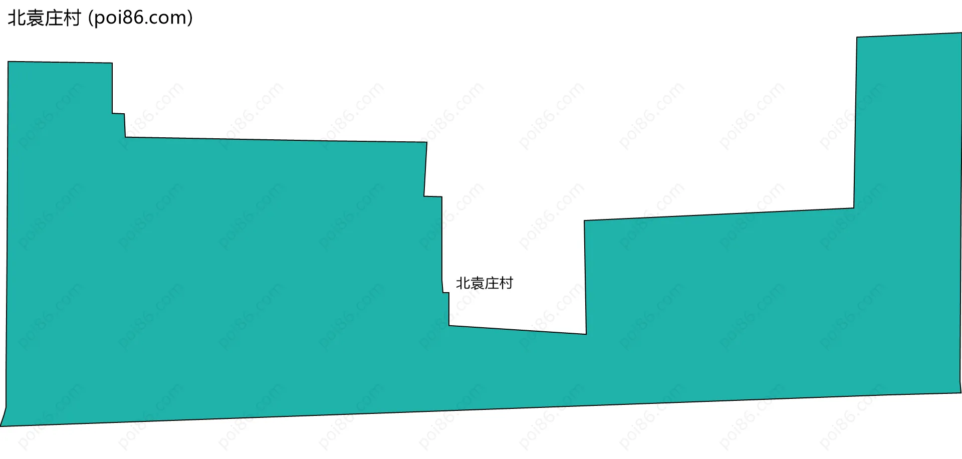 北袁庄村边界地图