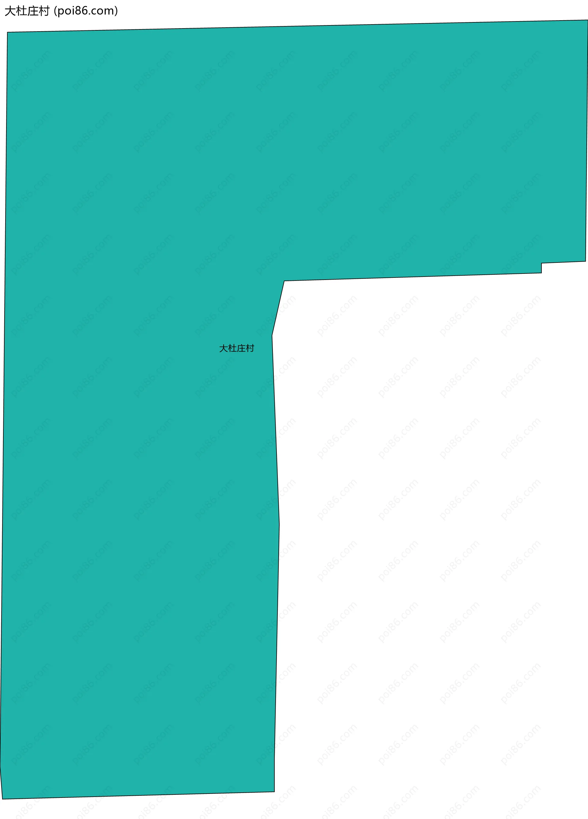 大杜庄村边界地图