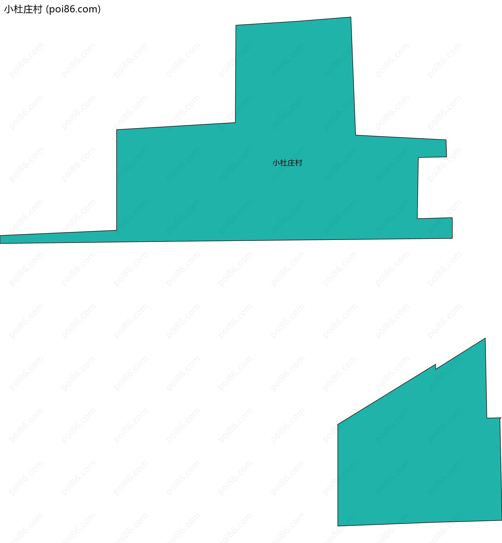 小杜庄村边界地图