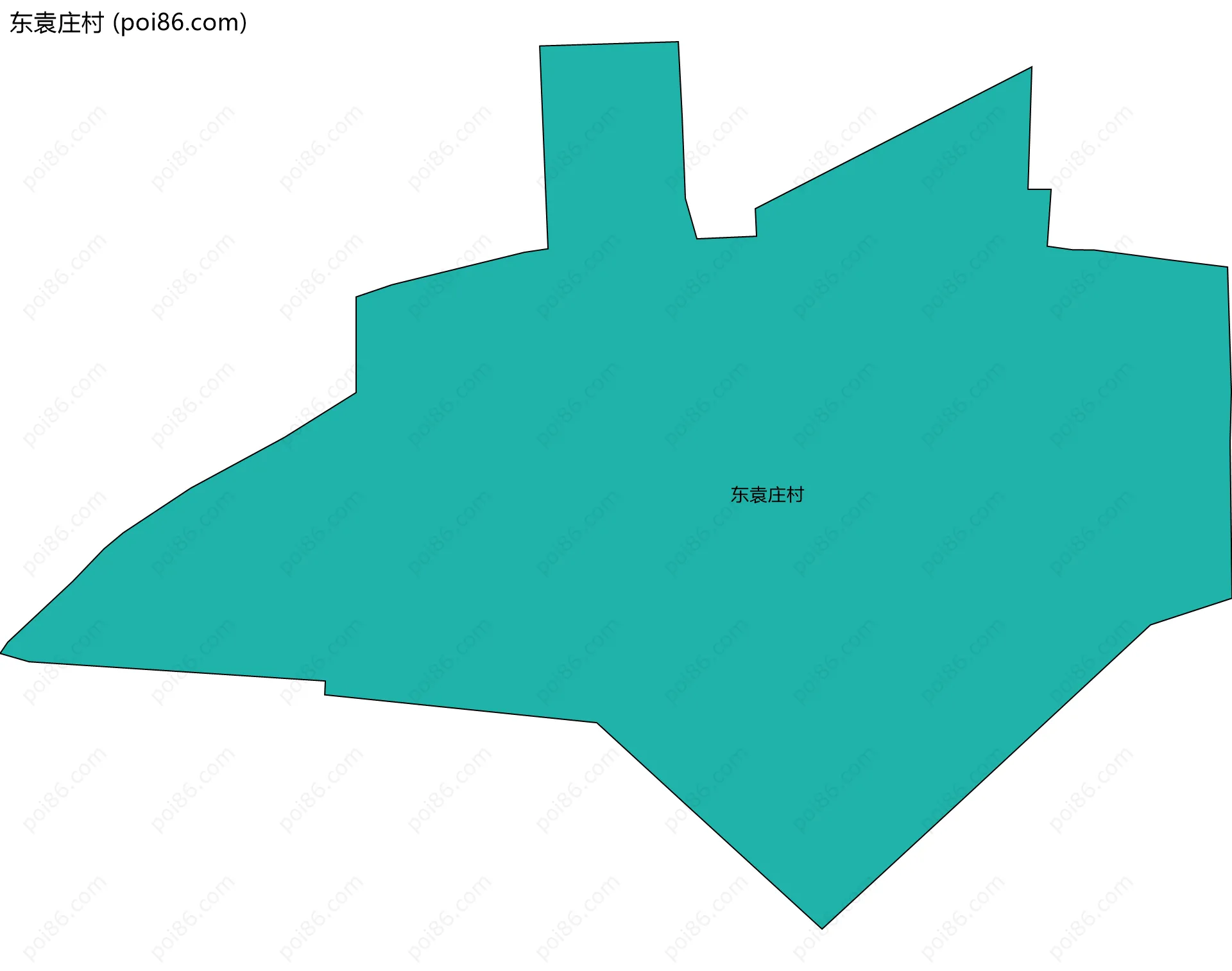 东袁庄村边界地图