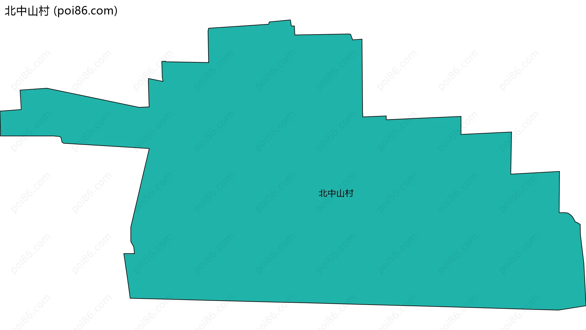 北中山村边界地图