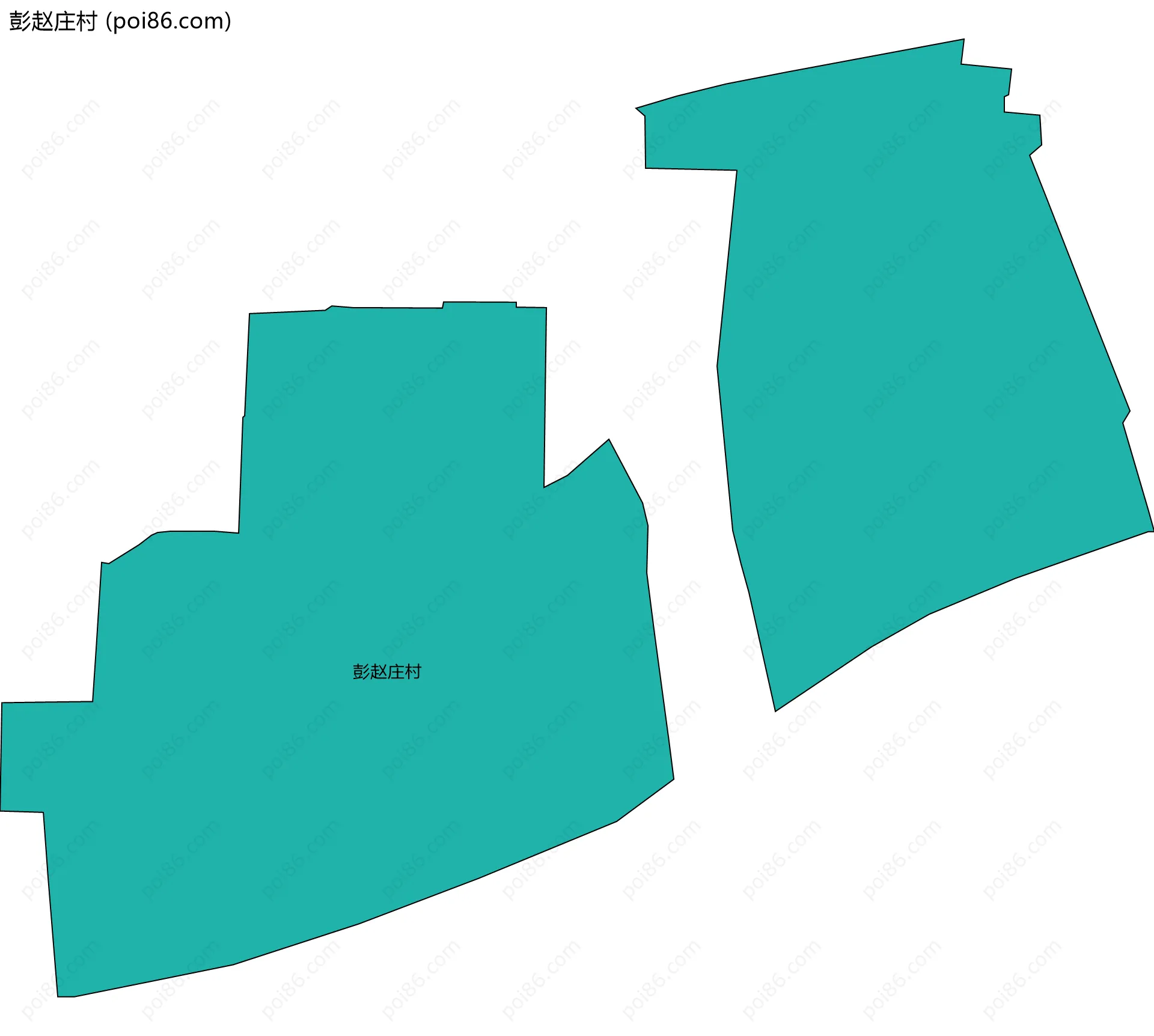 彭赵庄村边界地图