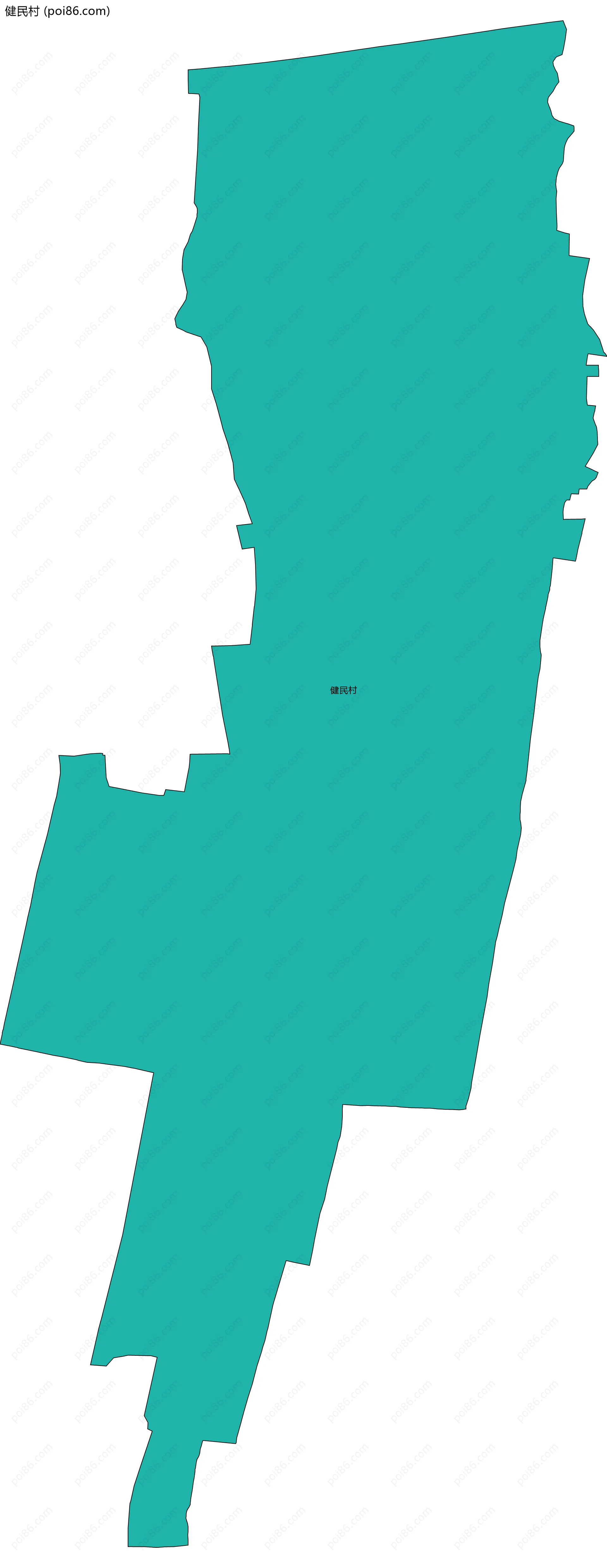 健民村边界地图