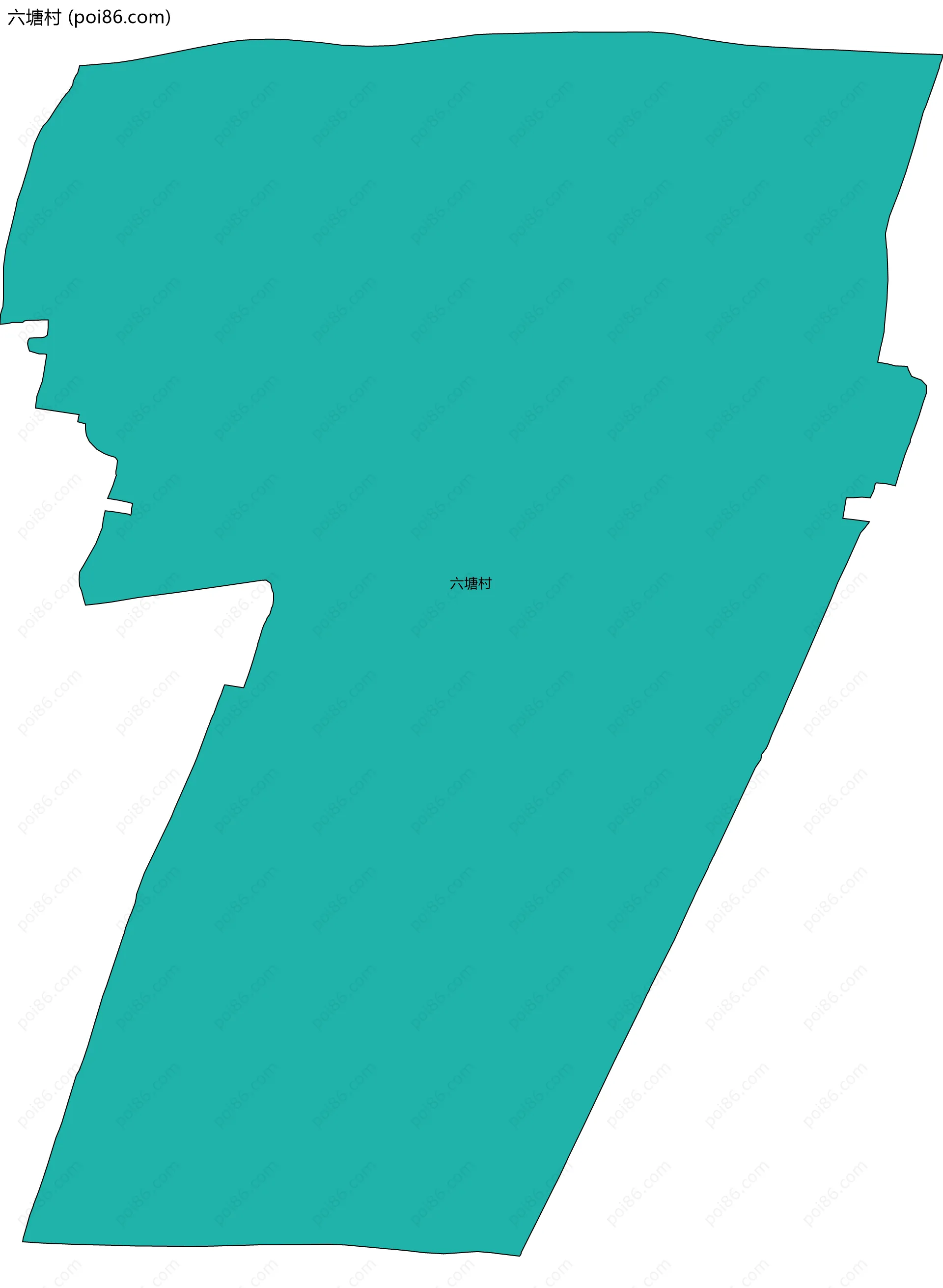 六塘村边界地图