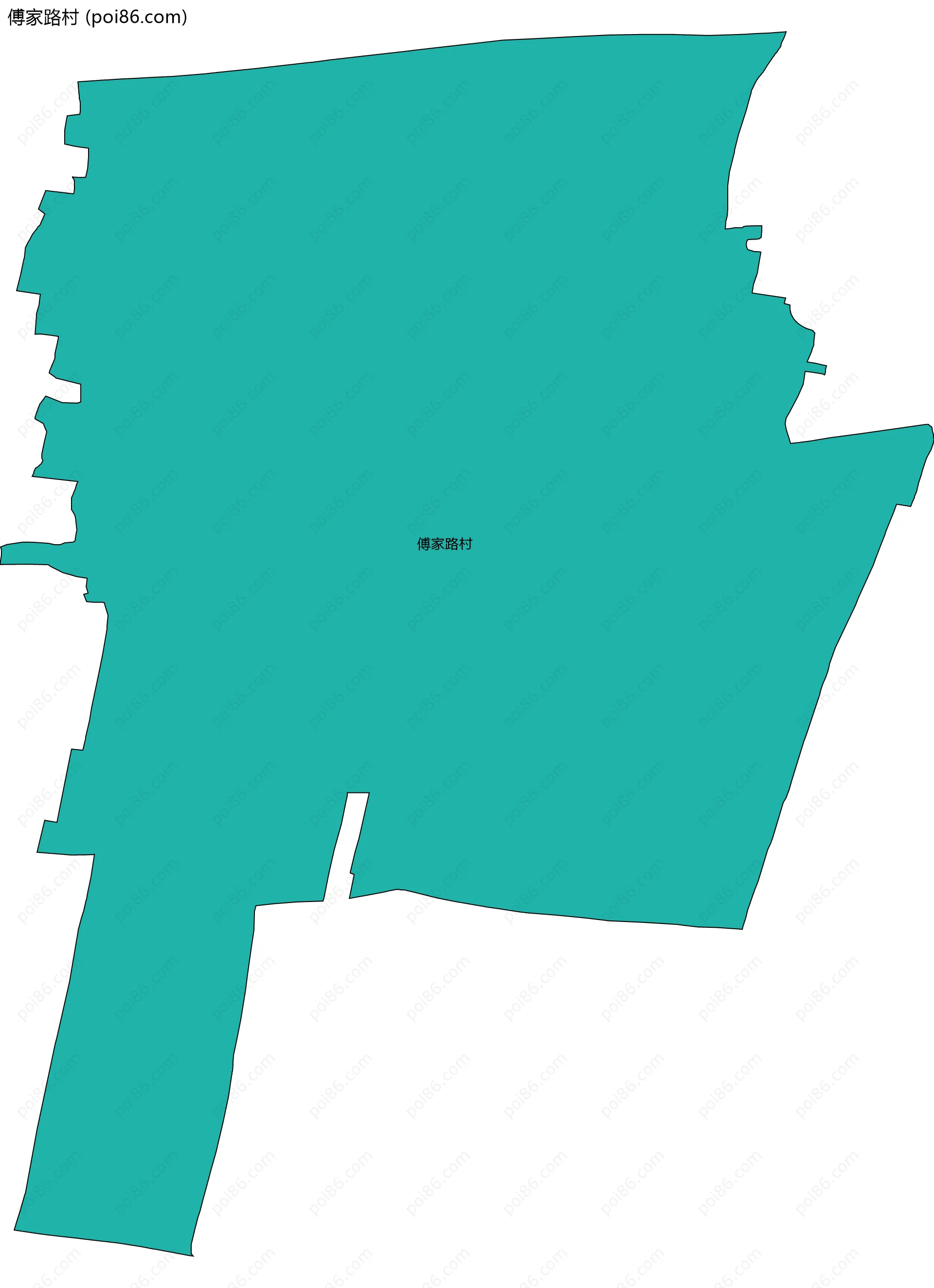 傅家路村边界地图