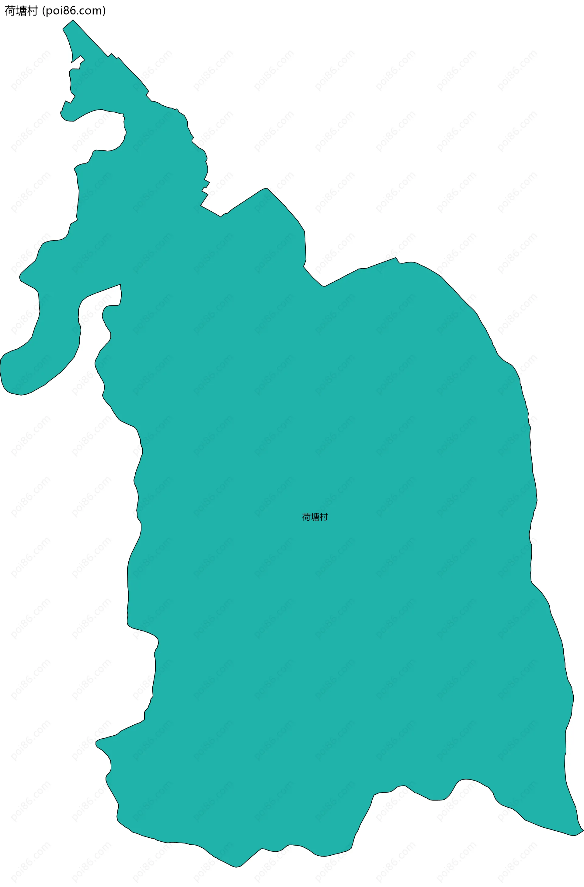 荷塘村边界地图