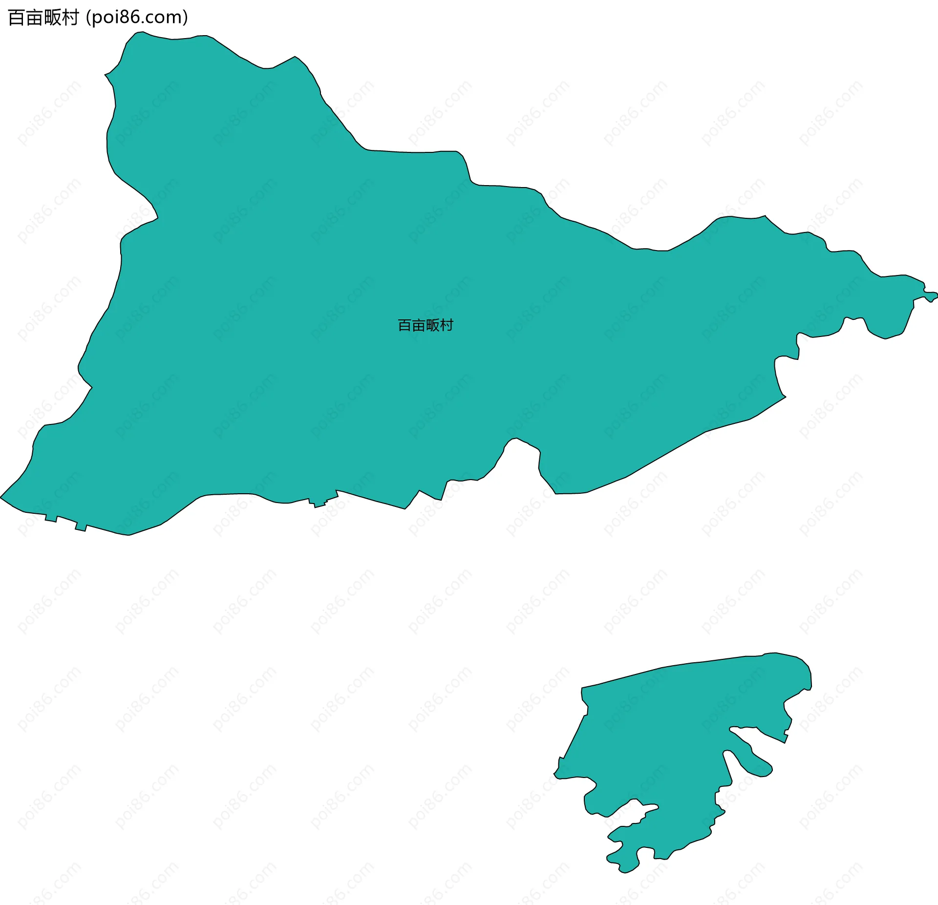 百亩畈村边界地图