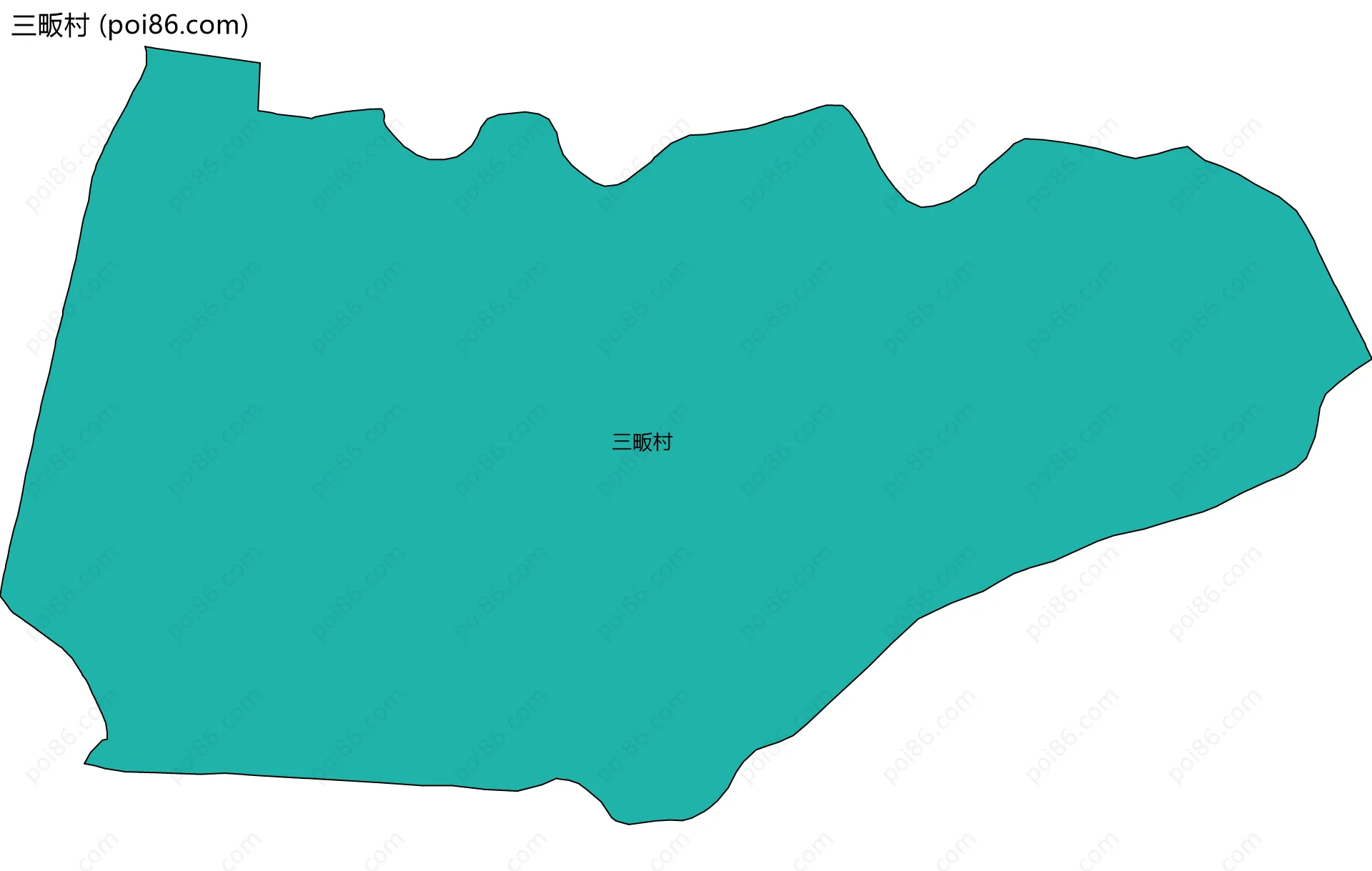 三畈村边界地图