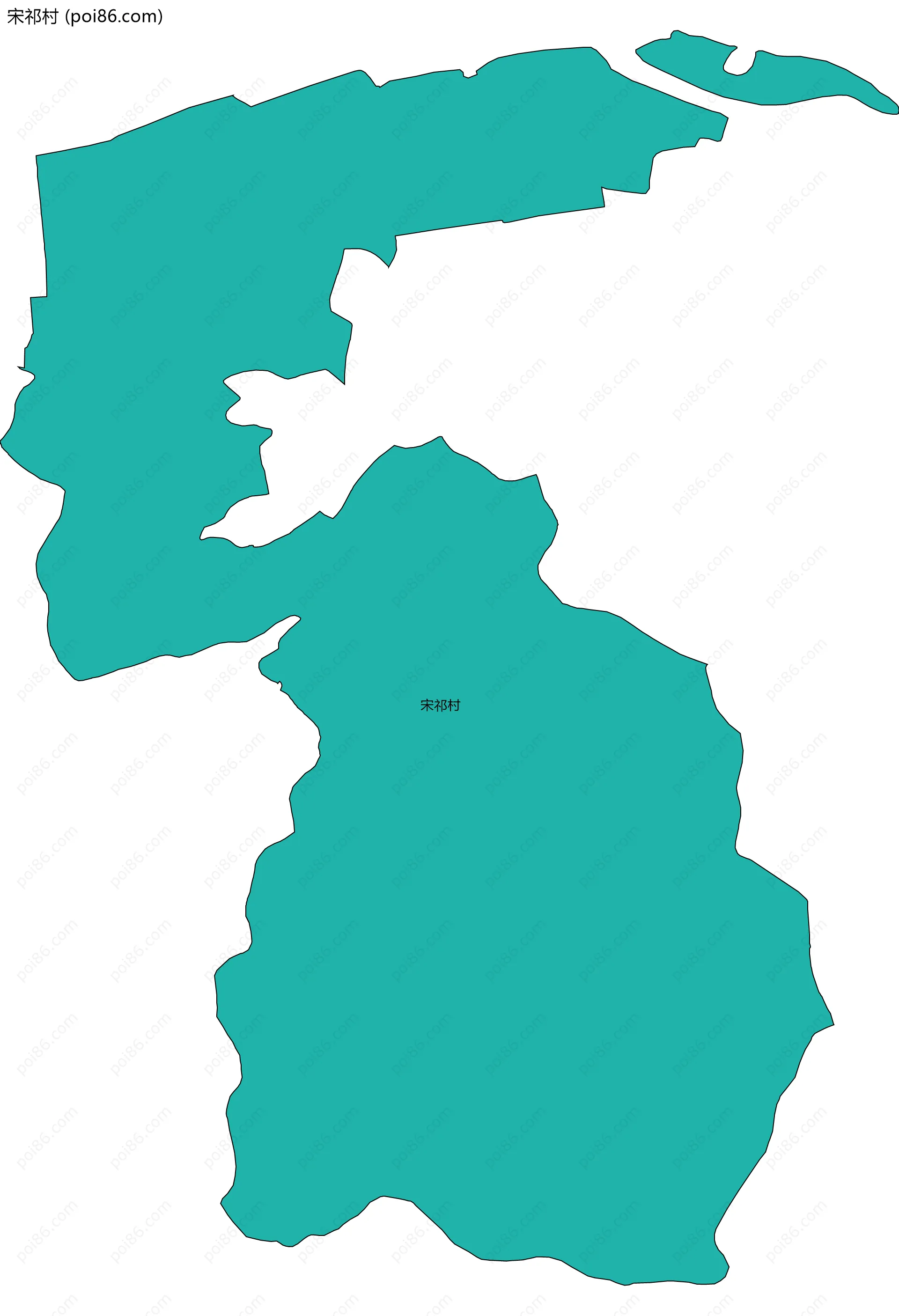 宋祁村边界地图