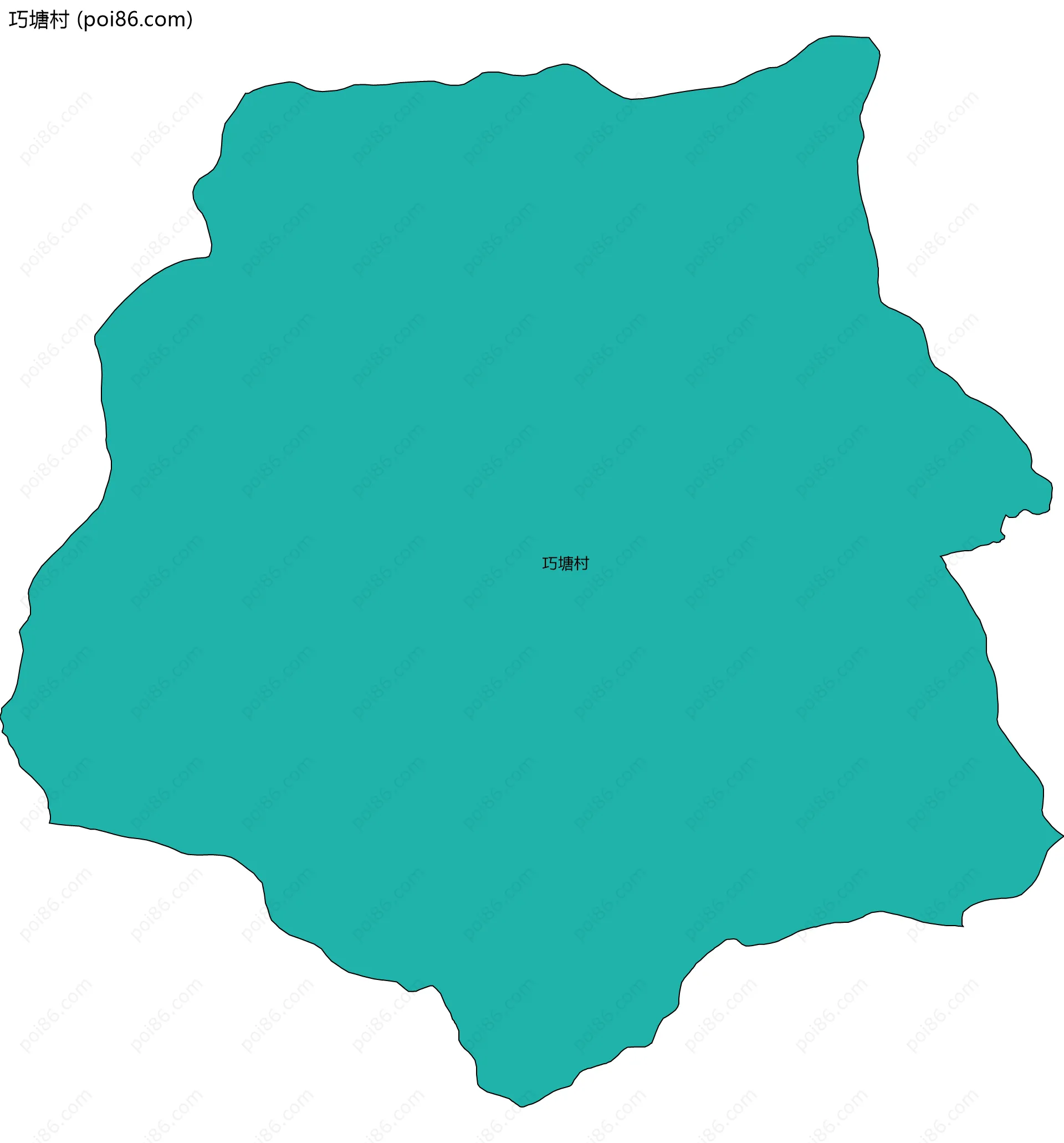 巧塘村边界地图