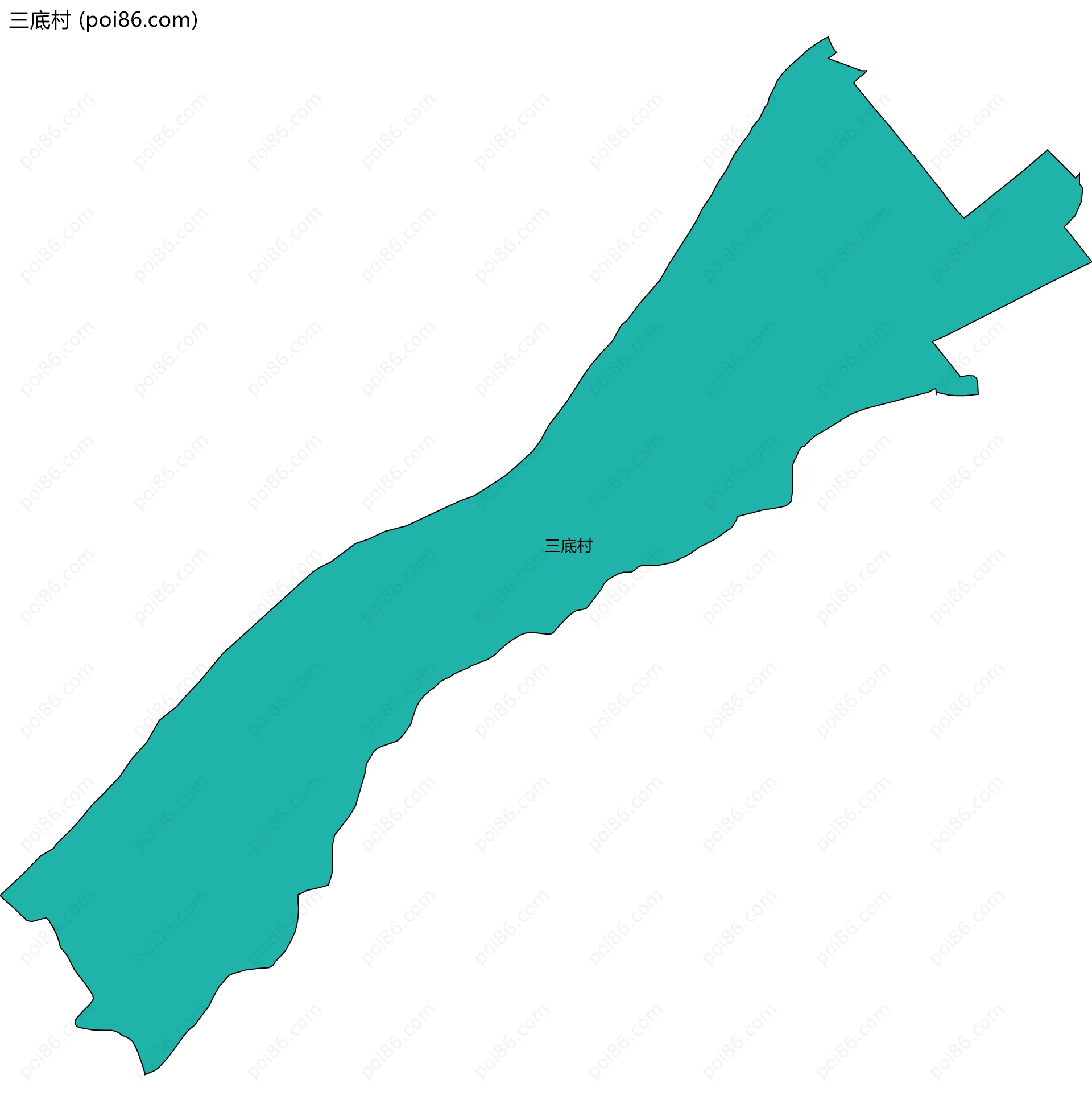 三底村边界地图