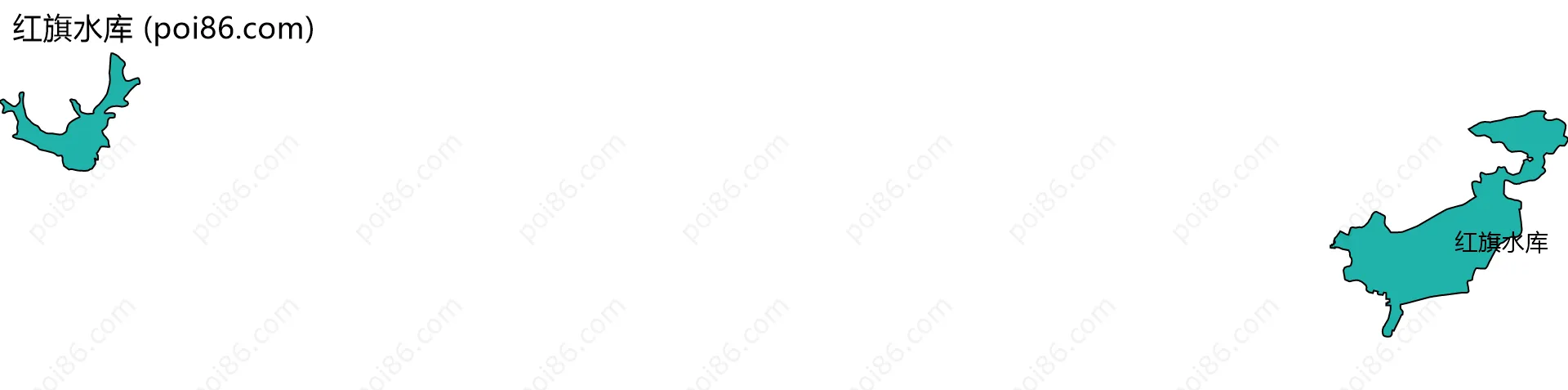 红旗水库边界地图